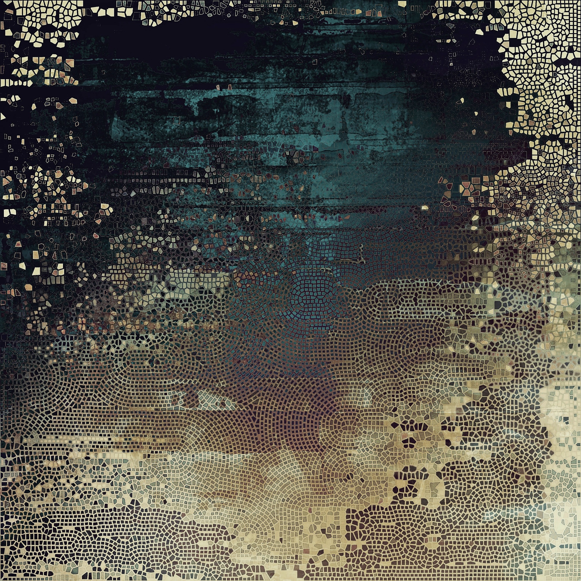 Image of queence Leinwandbild "Golden Snake" Abstrakt Abstrakte Kunst Modern 1 Stk. tlg. Akustikbild mit sehr guten Schallabsorptions-Eigenschaften