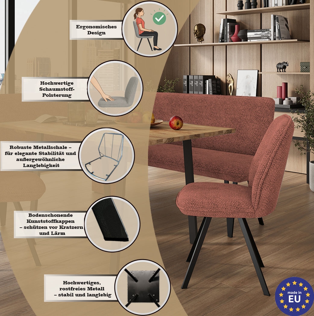 Home affaire Ensemble de bancs d'angle »Mily Essecke, Sitzgruppe, Eckbankgruppe, Küchenbankgruppe« Set, 4er, 4 cuis tlg. BESTSELLER