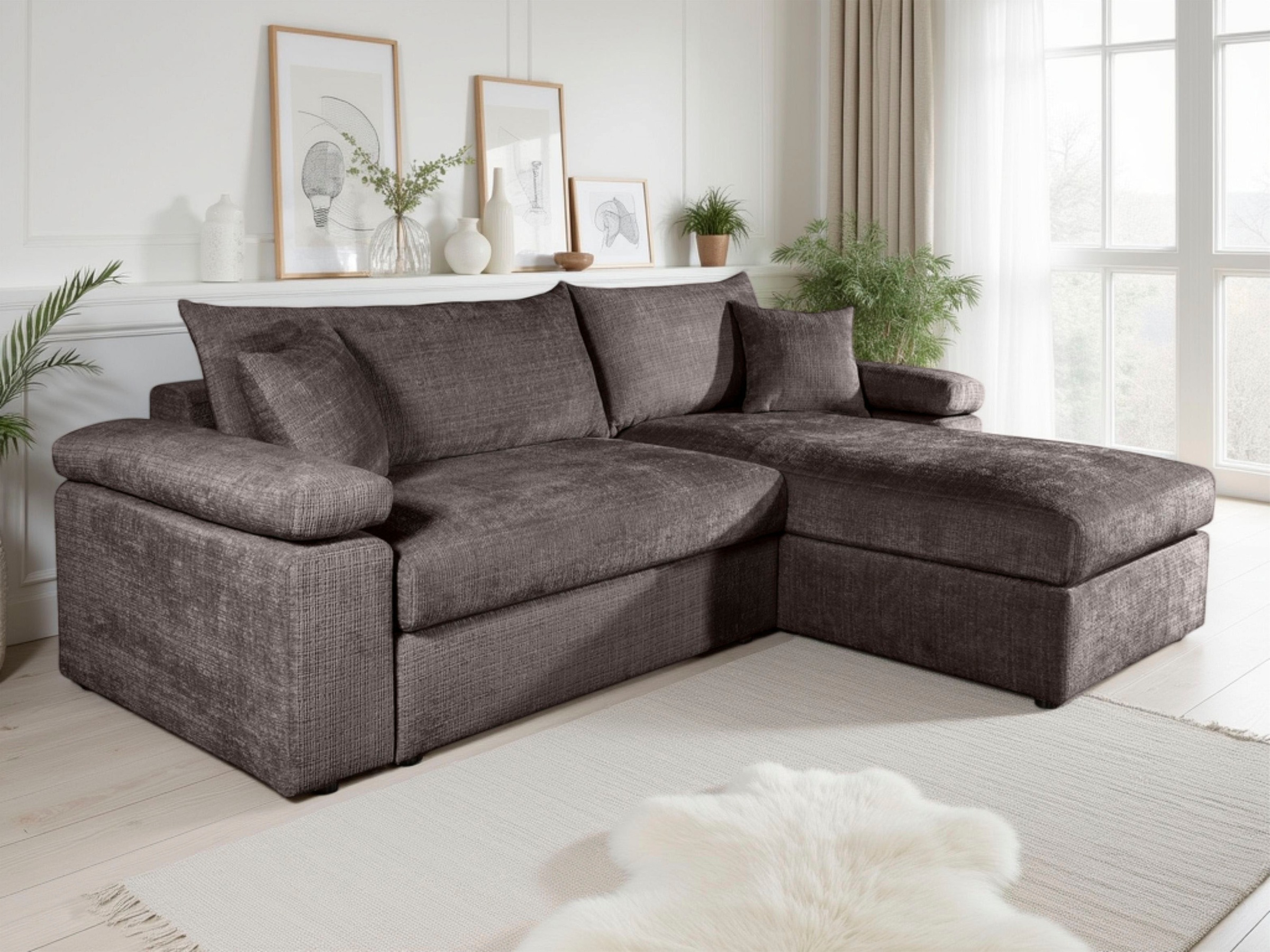 Image of GOODproduct Ecksofa "Cosy L-Form, B: 234 cm, Sitzaufbau im Sandwich-Federkern" 2 Zierkissen, Mega-Sofa, Cord oder Struktur weich, Kaltschaumauflage