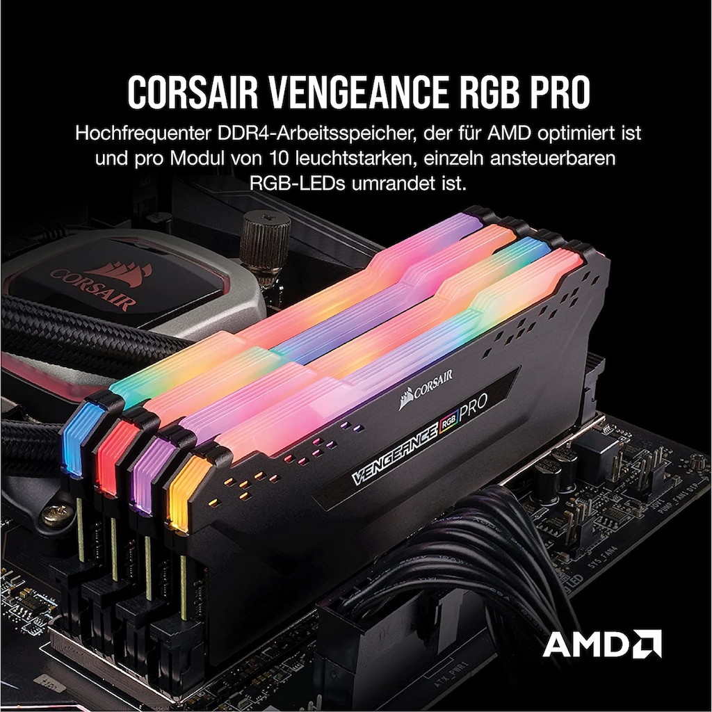 Corsair Arbeitsspeicher »Vengeance RGB PRO DDR4, 3600MHz 64GB 2x32GB DIMM«