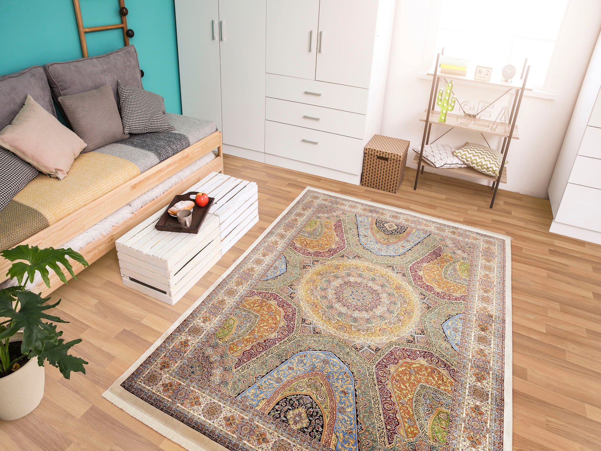 OCI DIE TEPPICHMARKE Teppich »SILK LINE SHAH ABBAS«, rechteckig, 5 mm Höhe, Wohnzimmer