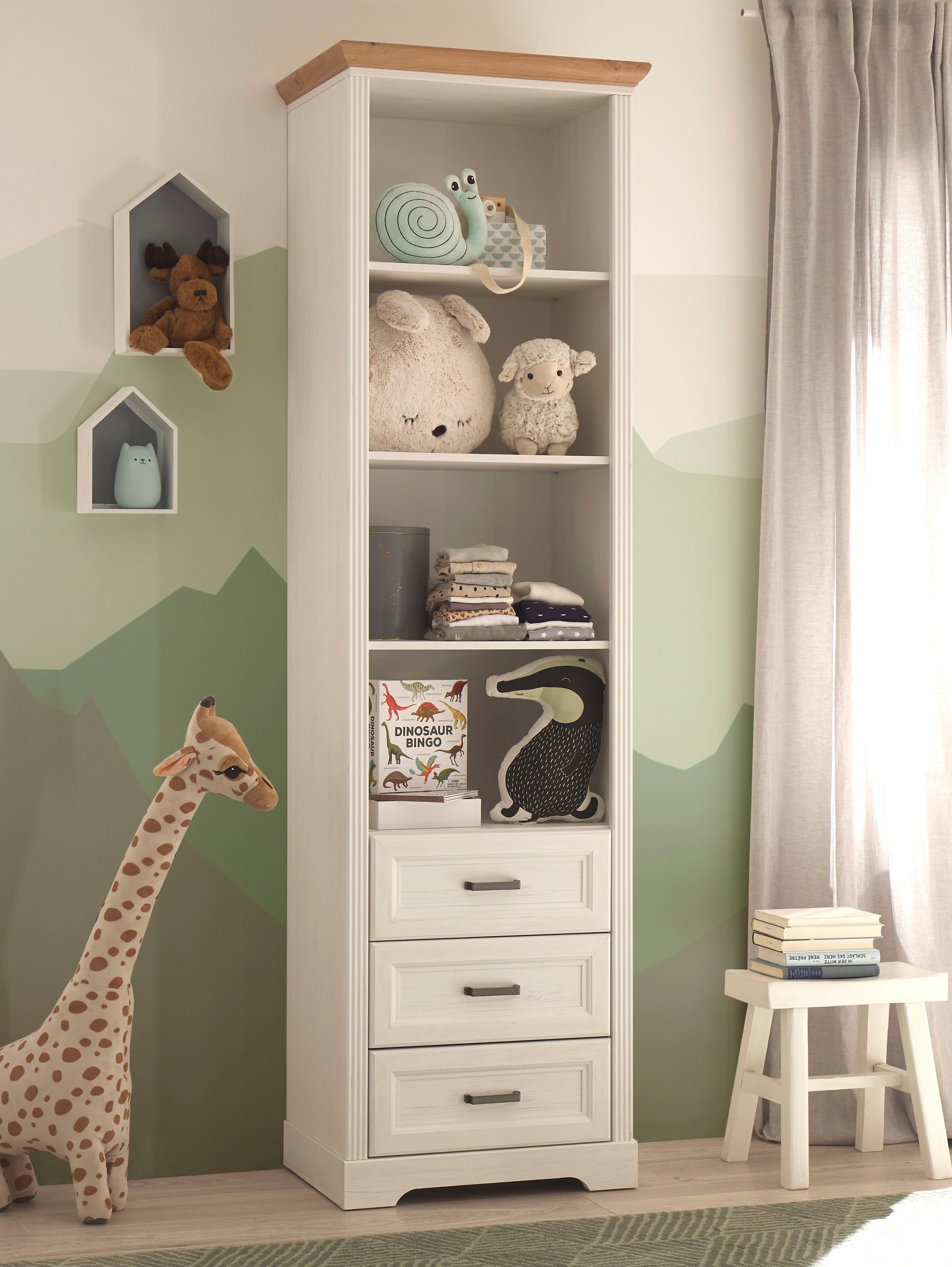 Begabino Babyzimmer-Komplettset »Jasmin« Set, 3 Stk. tlg. bestehend aus Kleiderschrank, Babybett, Wickelkommode