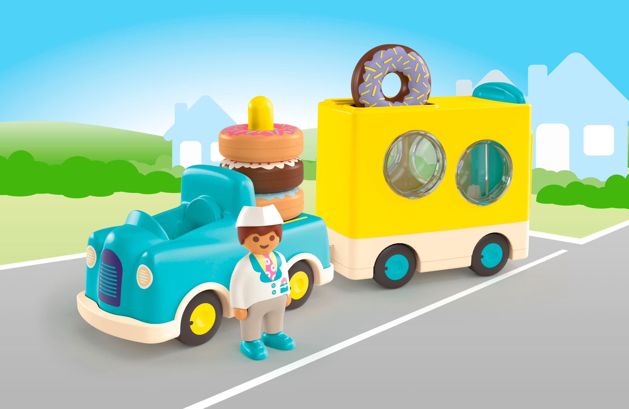 Playmobil® Konstruktions-Spielset »Verrückter Donut Truck mit Stapel- und Sortierfunktion  (71702)« JUNIOR; Made in Europe