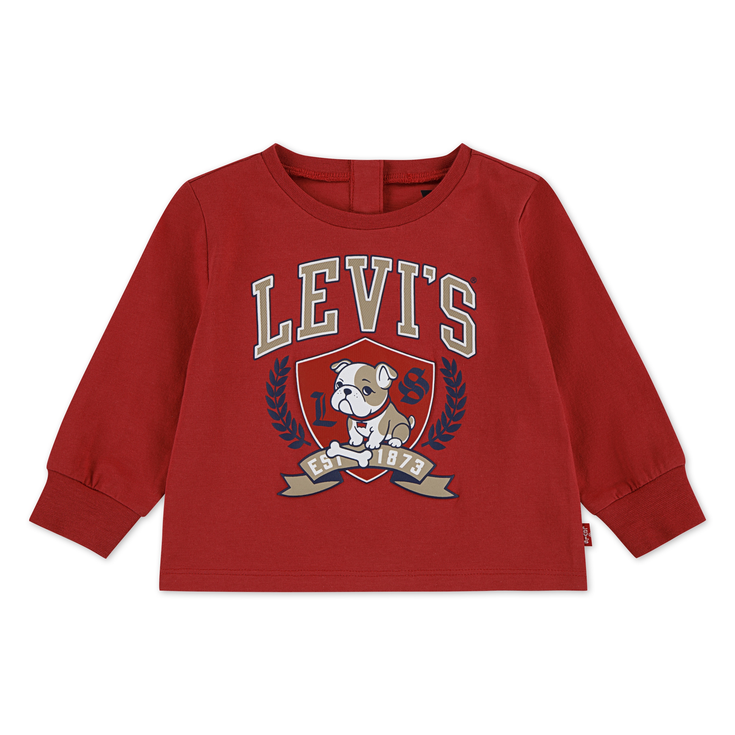 Image of Levis Kids Langarmshirt "LVB LOGO BULLDOG CREST T" mit Tierprint