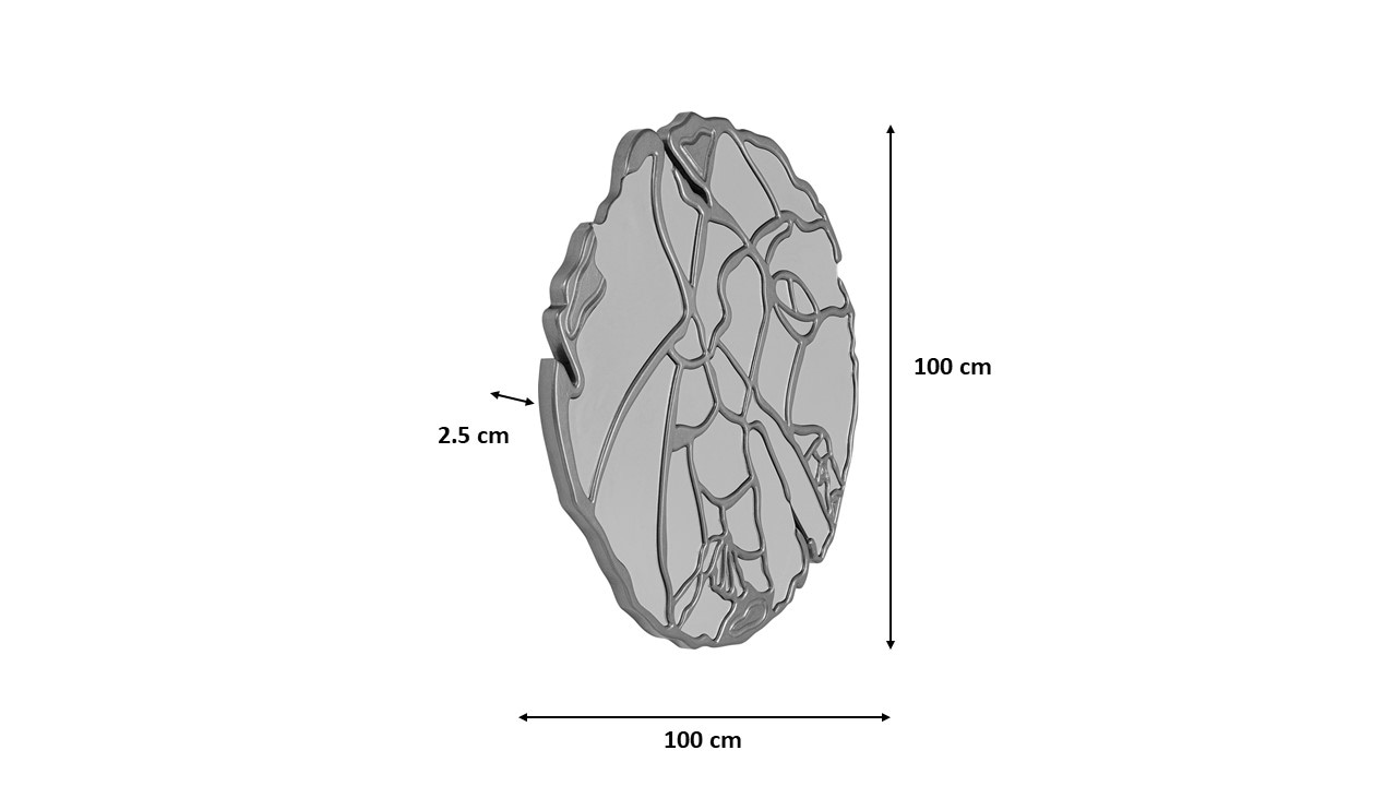Kare Design Miroir mural »Wandspiegel Pieces Gold Ø100cm«