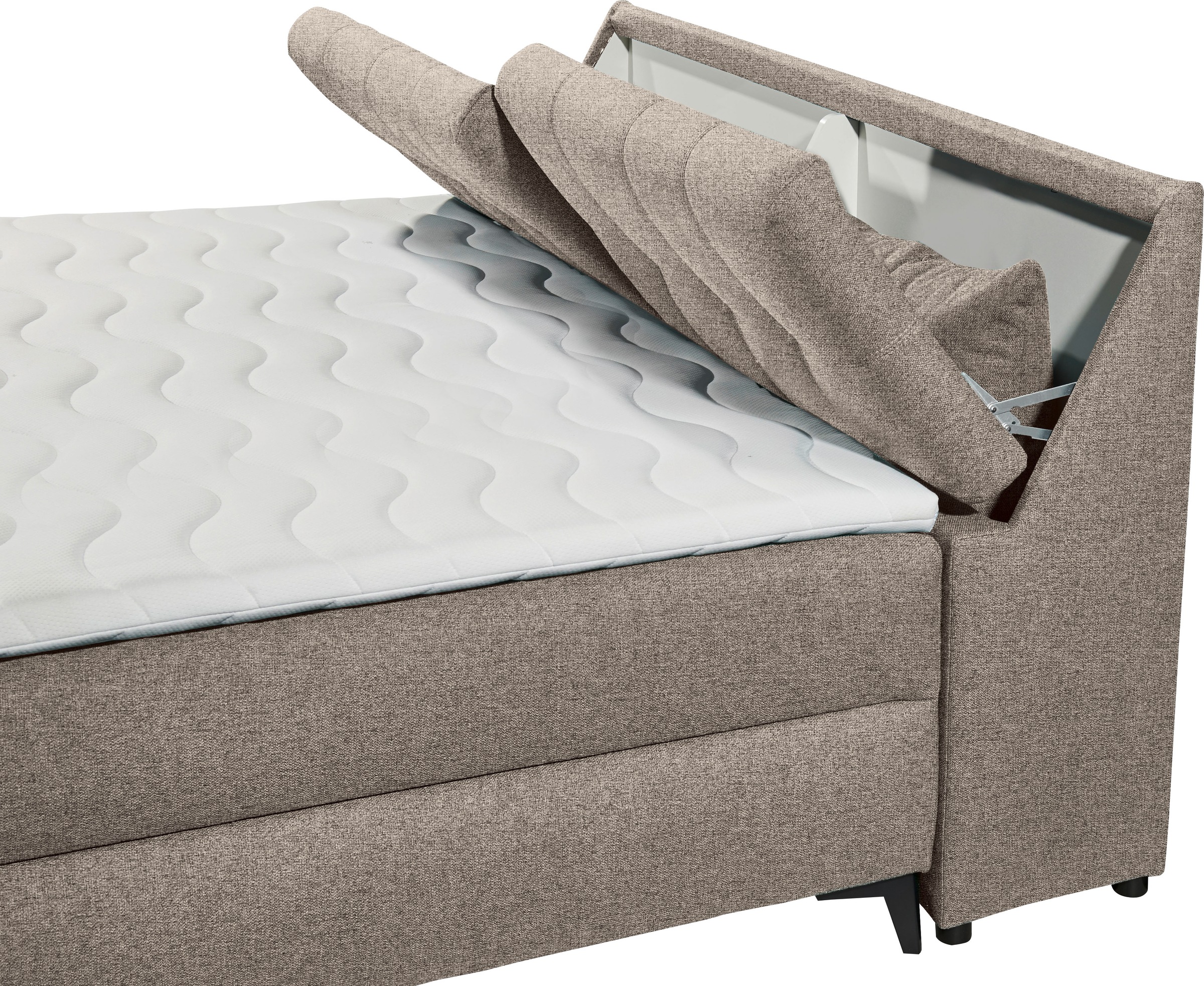 ED EXCITING DESIGN Boxbett »Atlantis« mit Bettkasten und Stauraum im Kopfteil