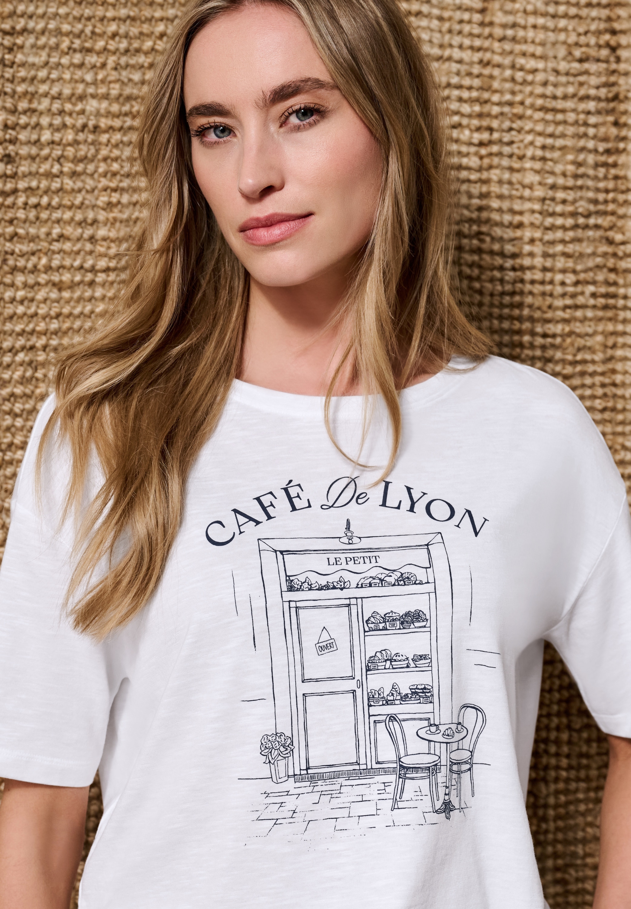 STREET ONE Rundhalsshirt Sommershirt mit Frontprint