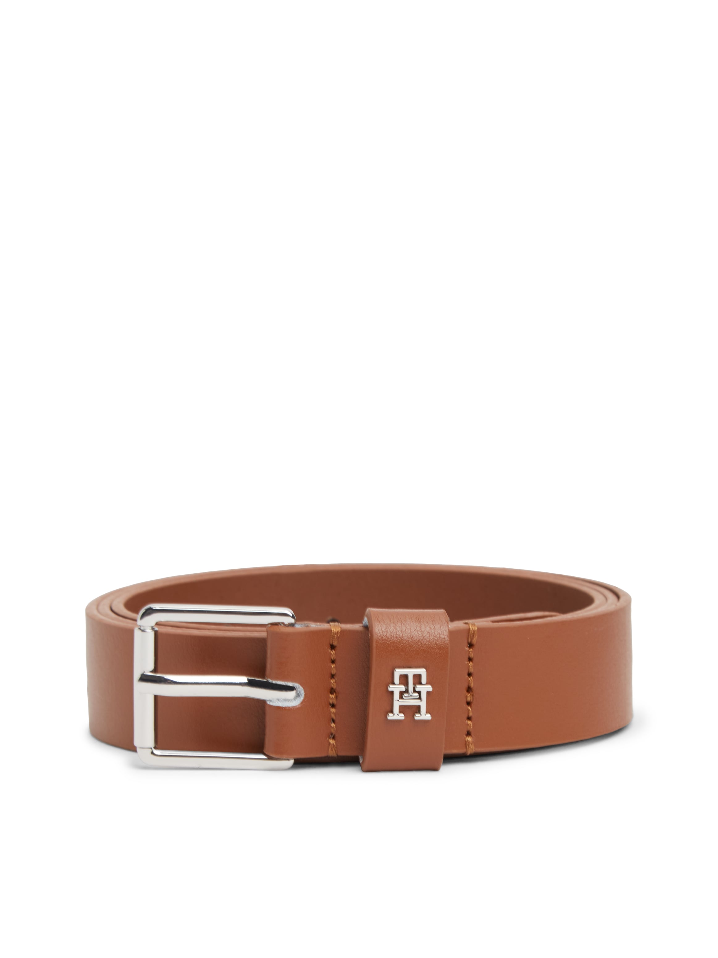 Image of Tommy Hilfiger Ledergürtel "SQUARE 2.5 cm breit SILVER" Grössenverstellbar durch Schnalle