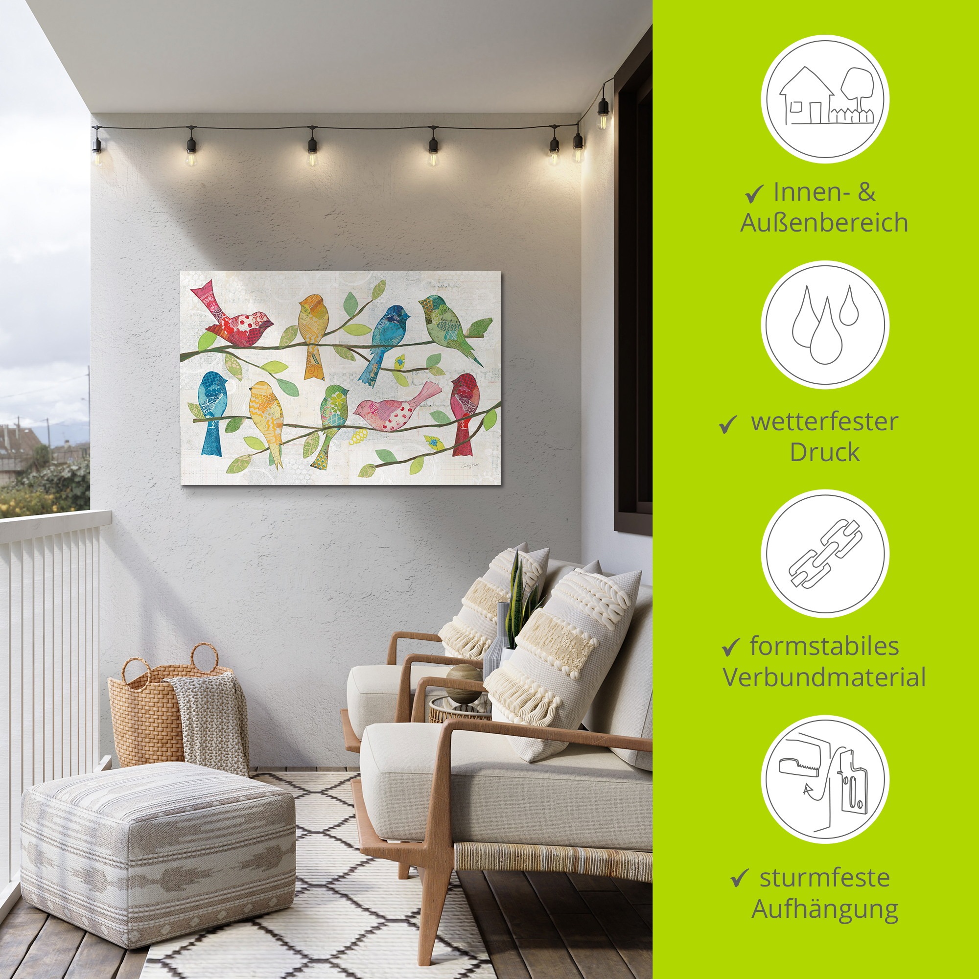 Artland Wandbild »Catching Up VI« Vogelbilder 1 Stk. tlg. als Alubild, Leinwandbild, Poster, Wandaufkleber in verschied. Grössen