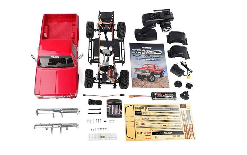 RC-Monstertruck »RC4WD Trail Finder 2 LWB Chevy K10 Rot, RTR,«, Lackiert