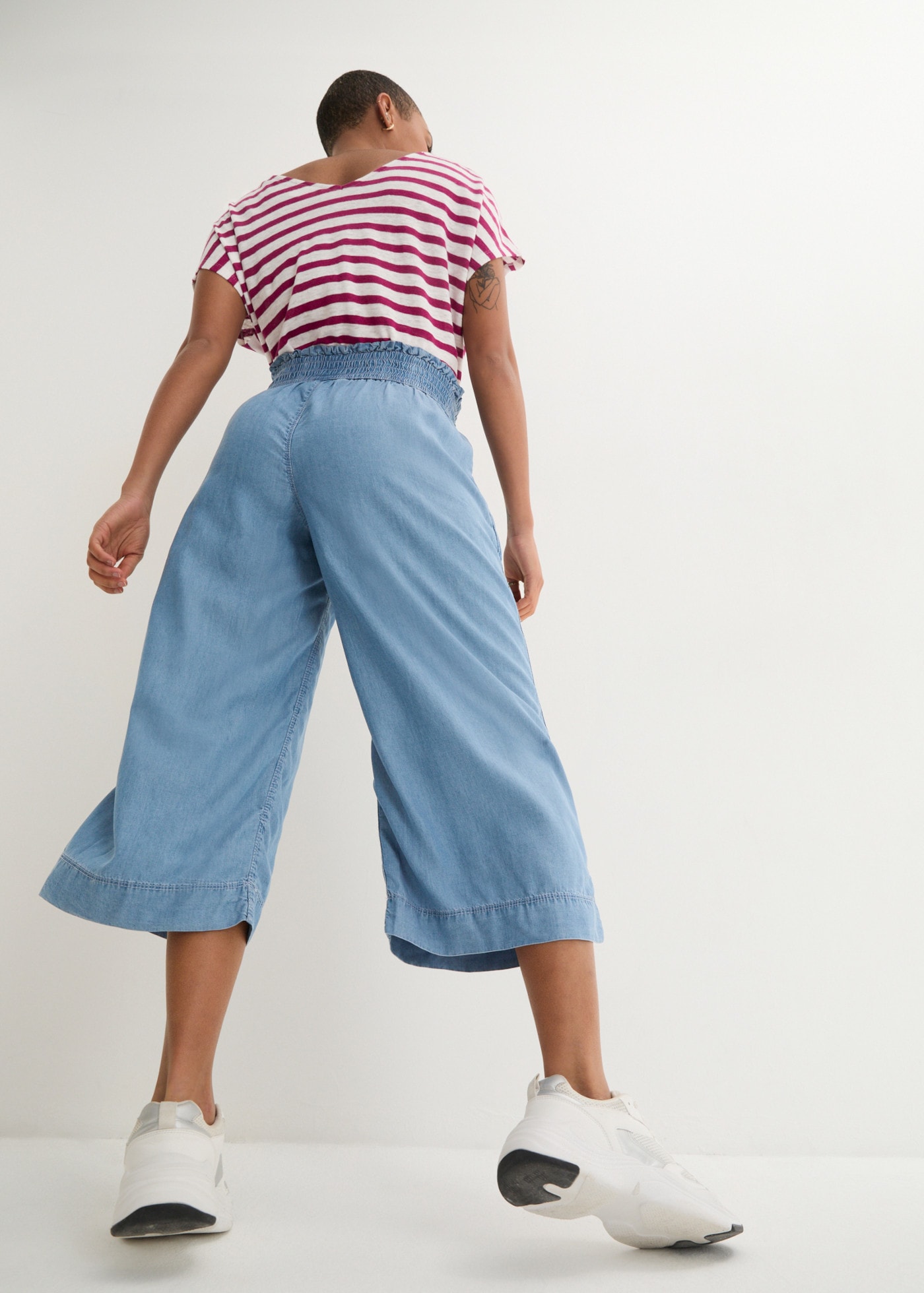 bonprix Culotte  aus Lyocellstoff, weiter Schnitt, luftiges Design, Loose Fit Passform