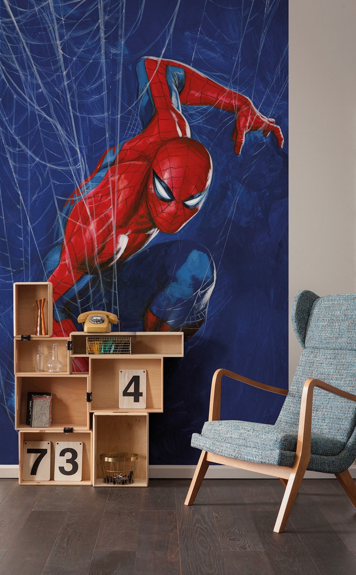 Image of Komar Kindertapete "Marvel Spider-Man Spider Web" bedruckt glatt