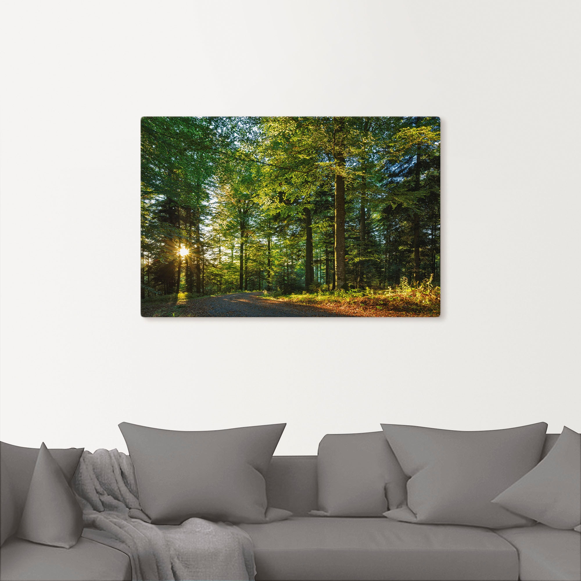 Artland Wandbild »Waldweg im Romantischen Schwarzwald«, Waldbilder, (1 St.), als Alubild, Outdoorbild, Leinwandbild, Wandaufkleber, versch. Grössen