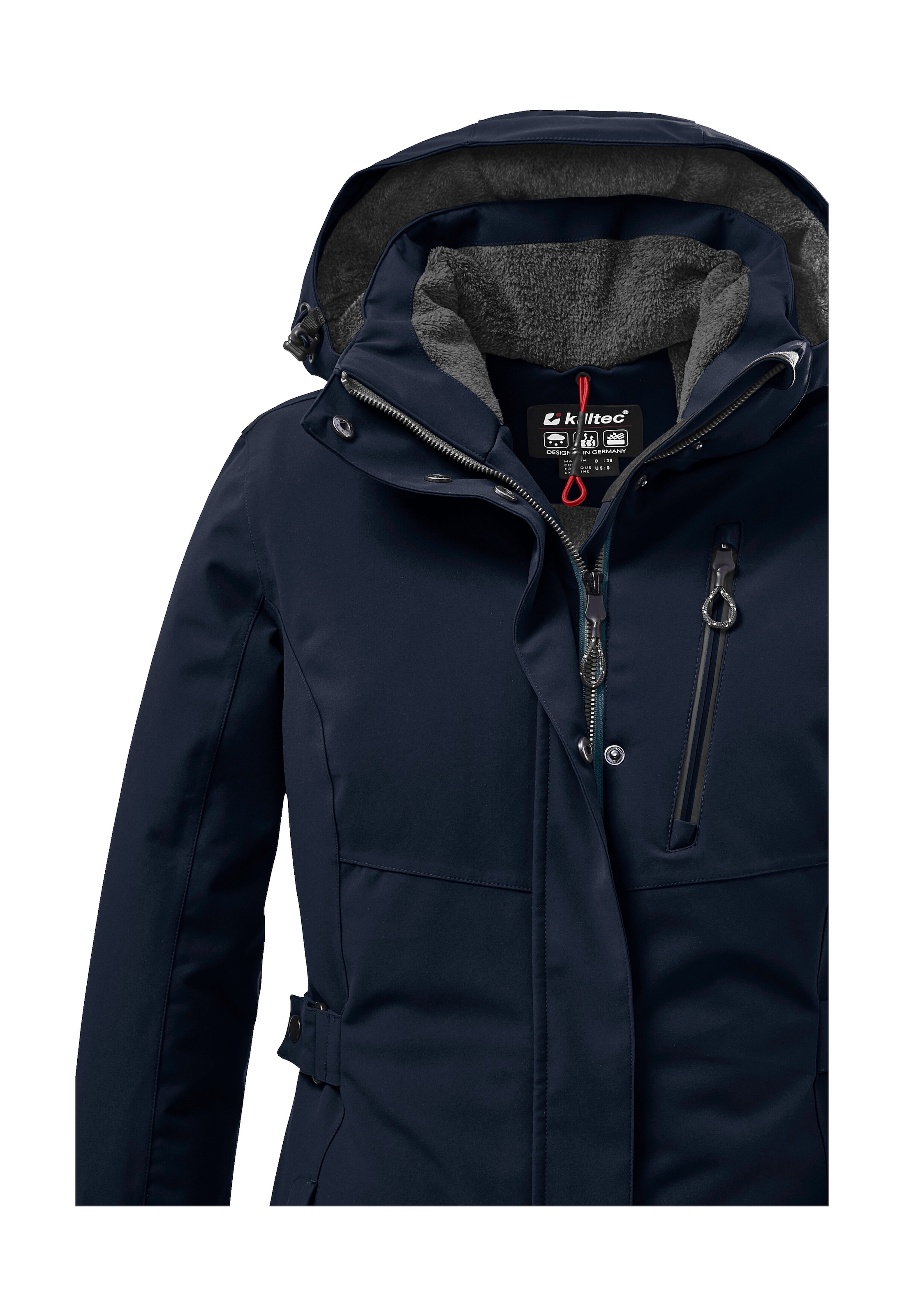 Killtec Parka »KOW 165 WMN PRK«, Wasser- und winddichter Parka mit Teddyfleece und abnehmbarer Kapuze