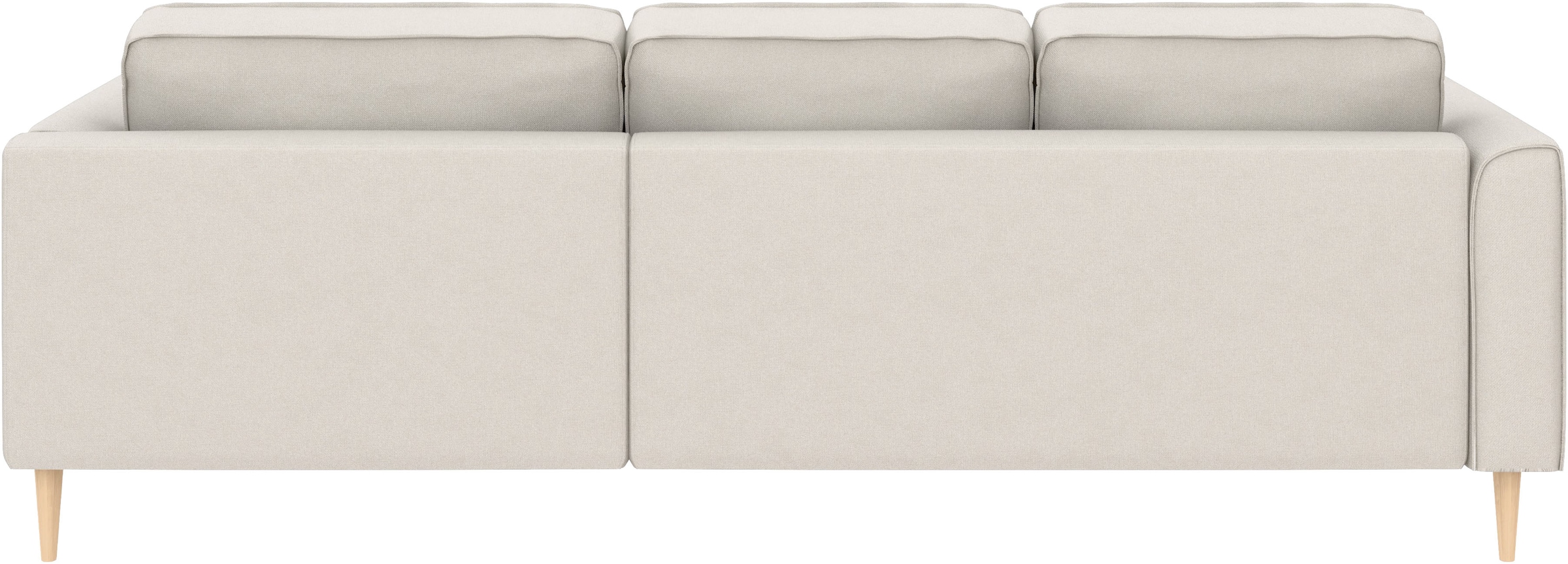 Home affaire Ecksofa »Booster, whlw. mit Schlaffunktion & Bettkasten, Fuss Buche lackiert« Recamiere beidseitig montierbar, L-Form, in Cord & Struktur, B: 232 cm