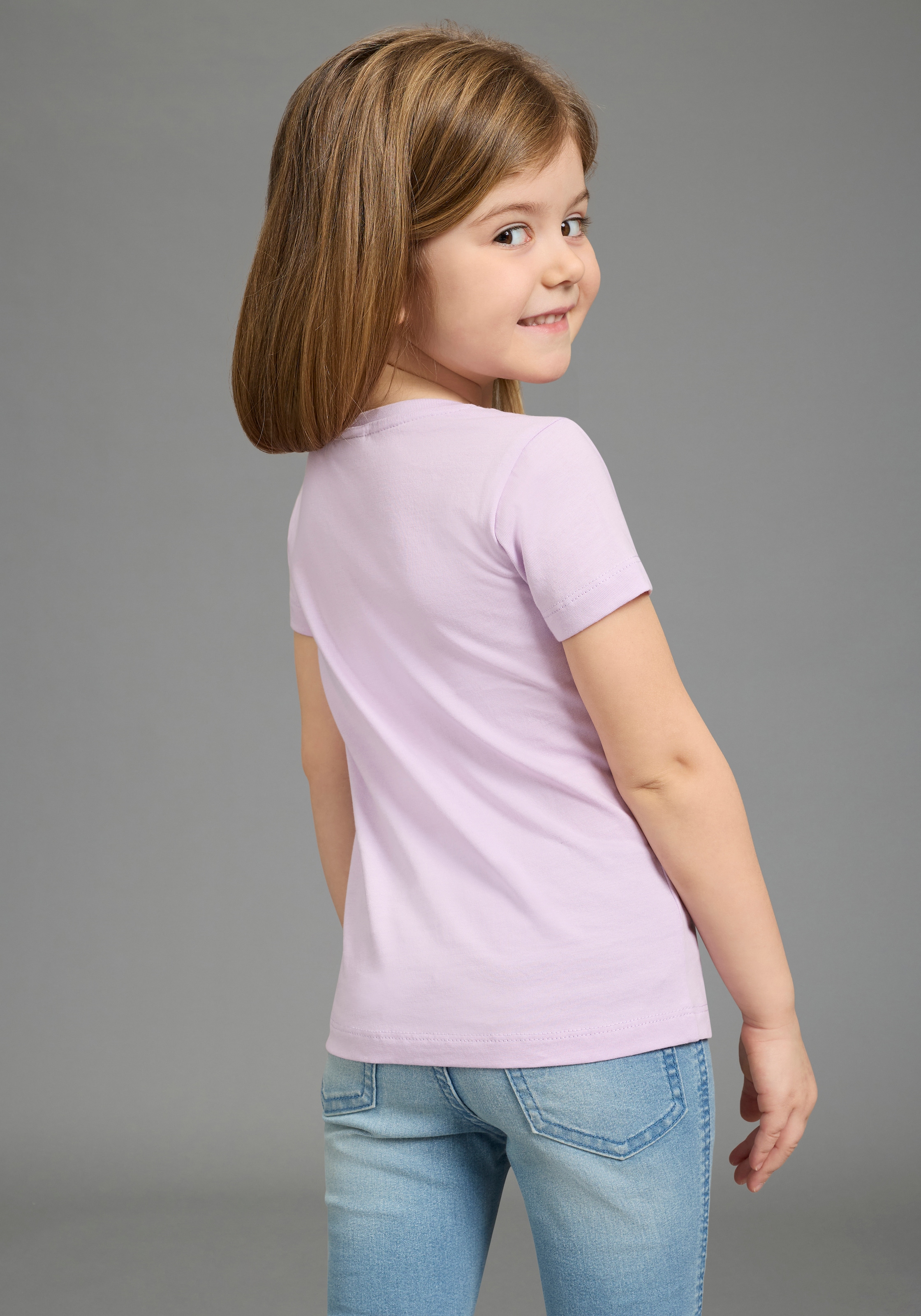 KIDSWORLD T-shirt »Mit Einhorn-Druck und Glitzereffekten« mit stylischem Einhorn-Print