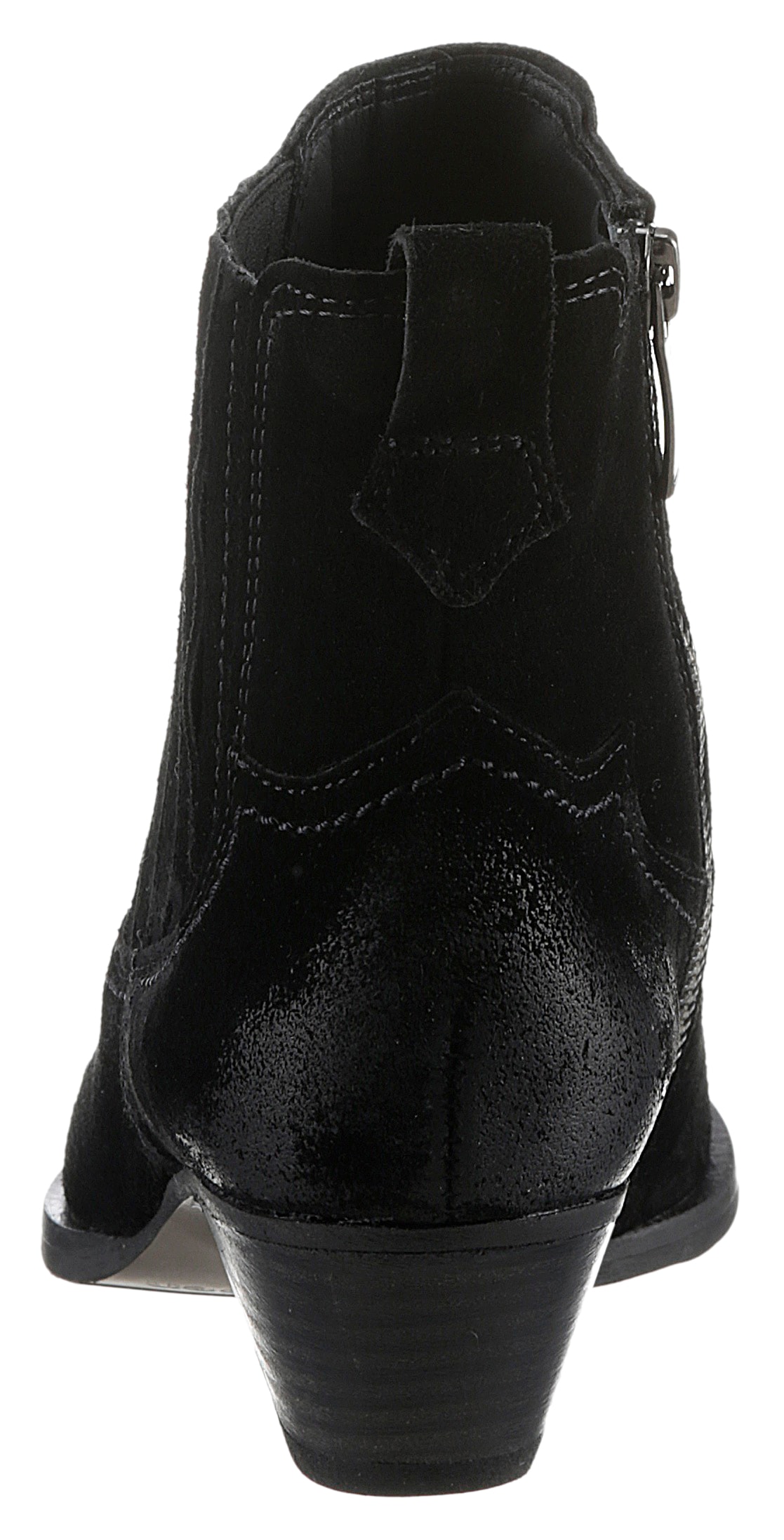 Paul Green Westernstiefelette, Cowboystiefelette, Blockabsatz, in spitz zulaufender Form