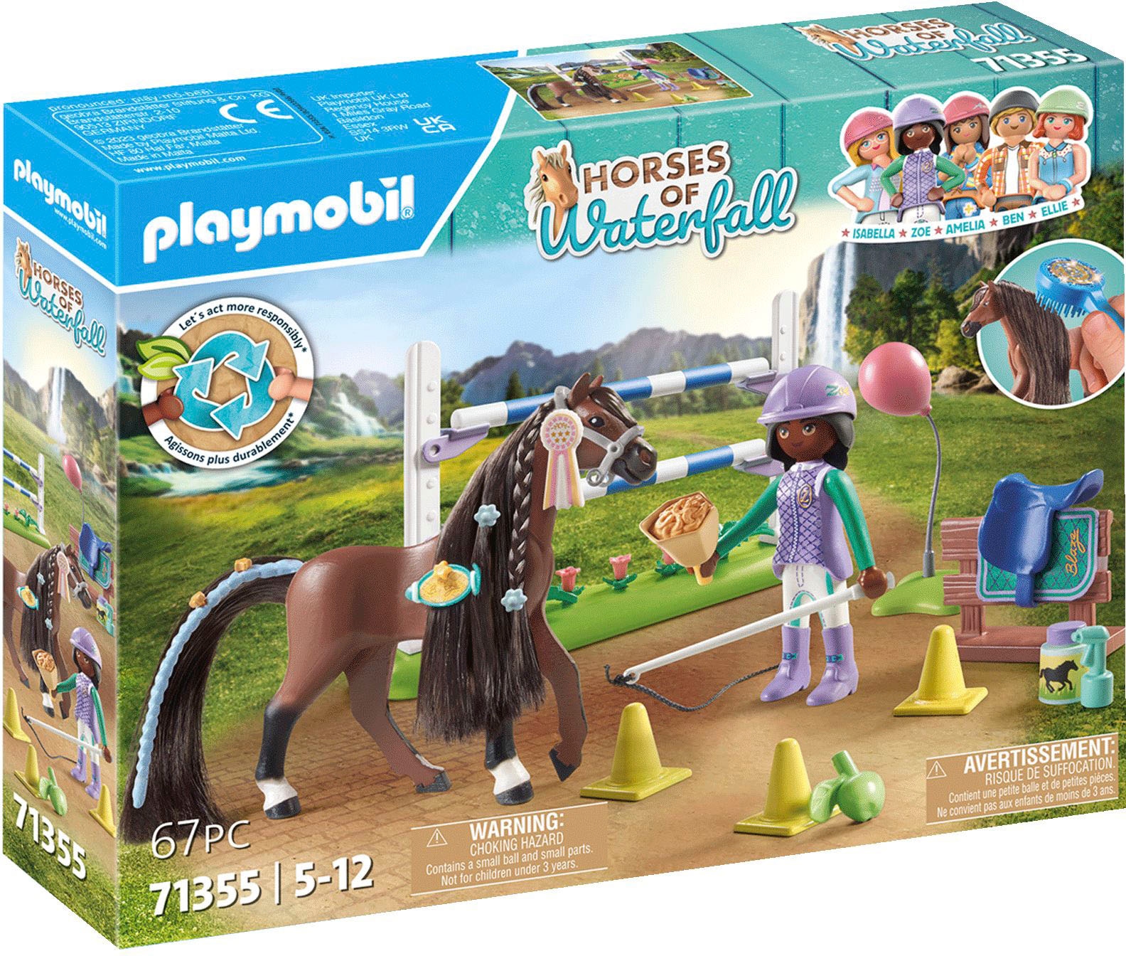 Konstruktions-Spielset »Zoe & Blaze mit Turnierparcours (71355), Horses of Waterfall«,...