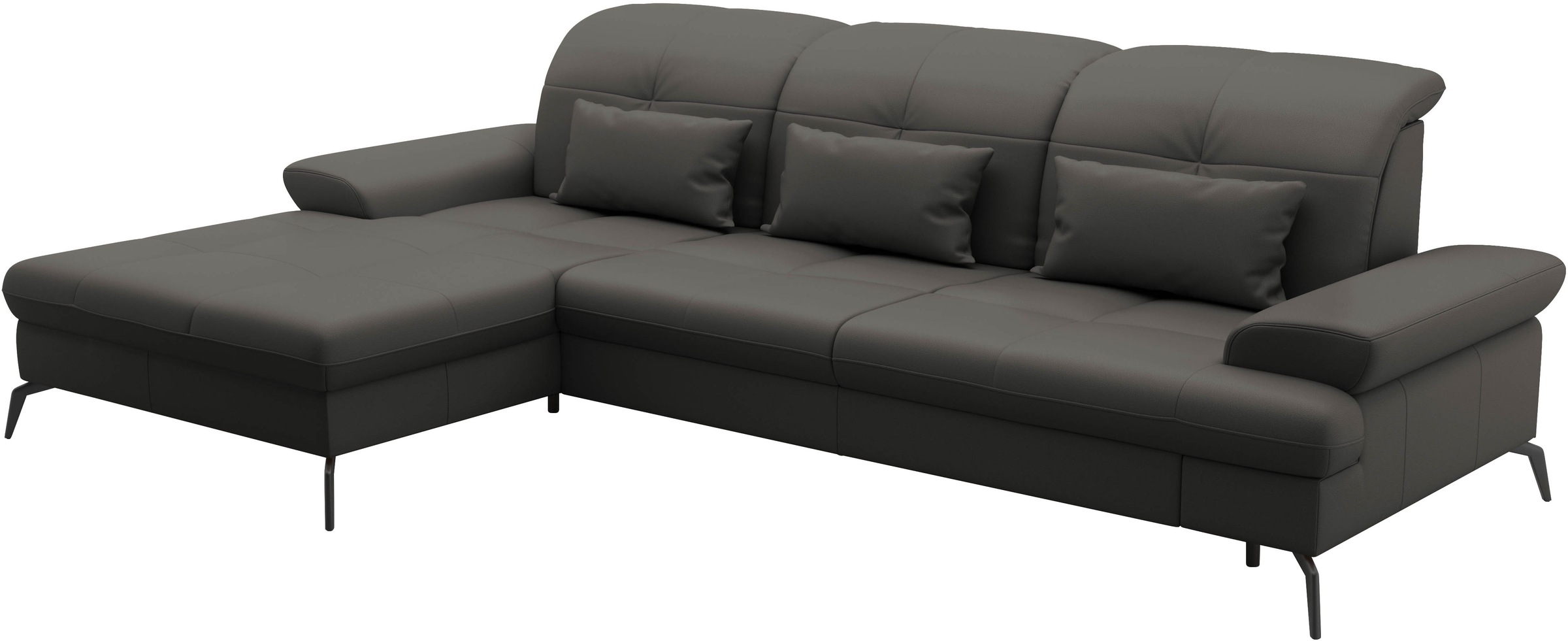 sit&more Ecksofa »Amica, L-Form, inkl. Sitztiefenverstellung & Armteilverstellung«, wahlweise mit Bettfunktion, Bettkasten und Kopfteilverstellung