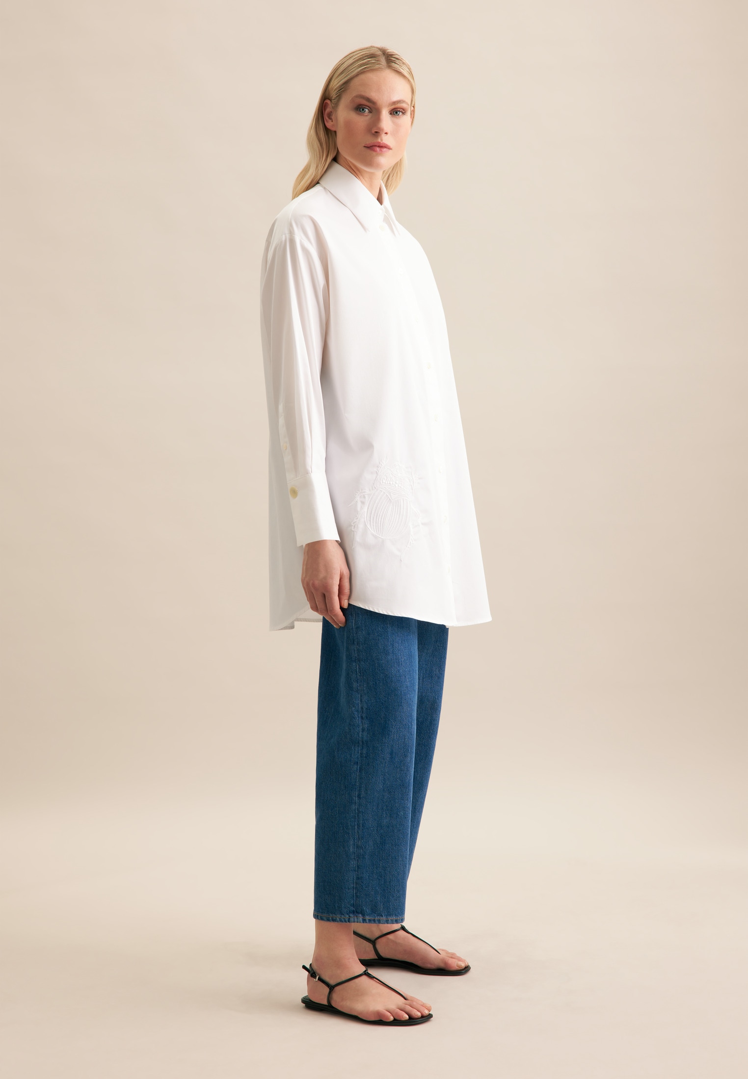 seidensticker Blouse chemise »Schwarze Rose« Langarm Kragen Uni