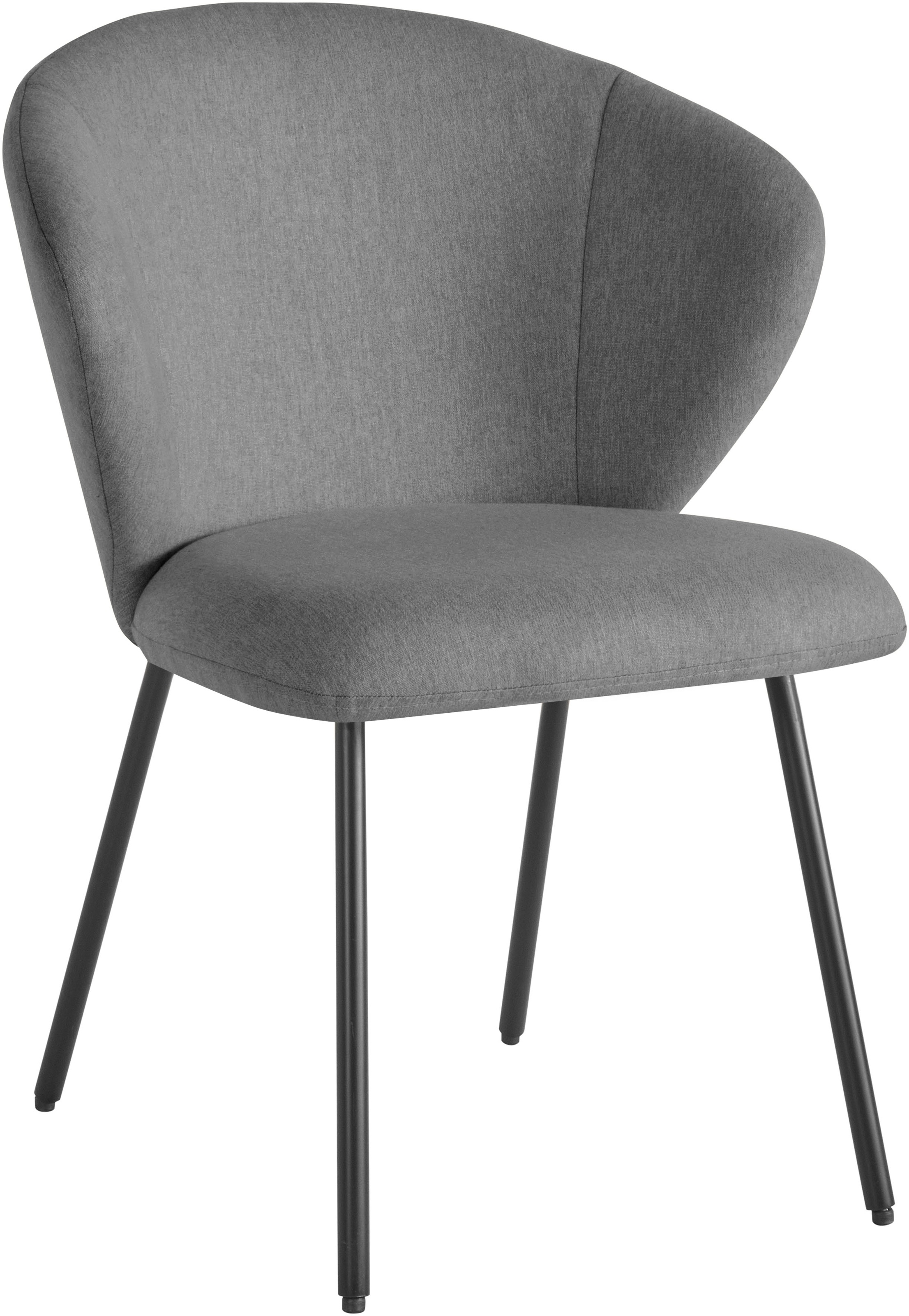 LeGer Home by Lena Gercke Esszimmerstuhl "Galilea" (Set) 2 Stk.mit elegantem Strukturstoffbezug und stabilem Metallfuss