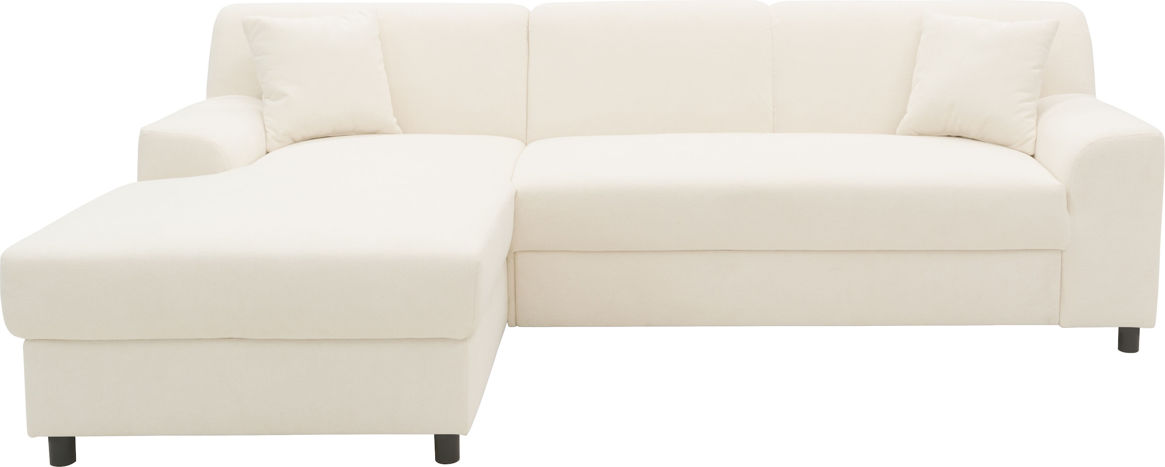 INOSIGN Ecksofa »Turah 2, L-Form, in Cord u. wasserabweisender Microfaser, Federkern«, B/T/H: 241/146/79 cm, incl. Zierkissen, wahlweise mit Bettfunktion