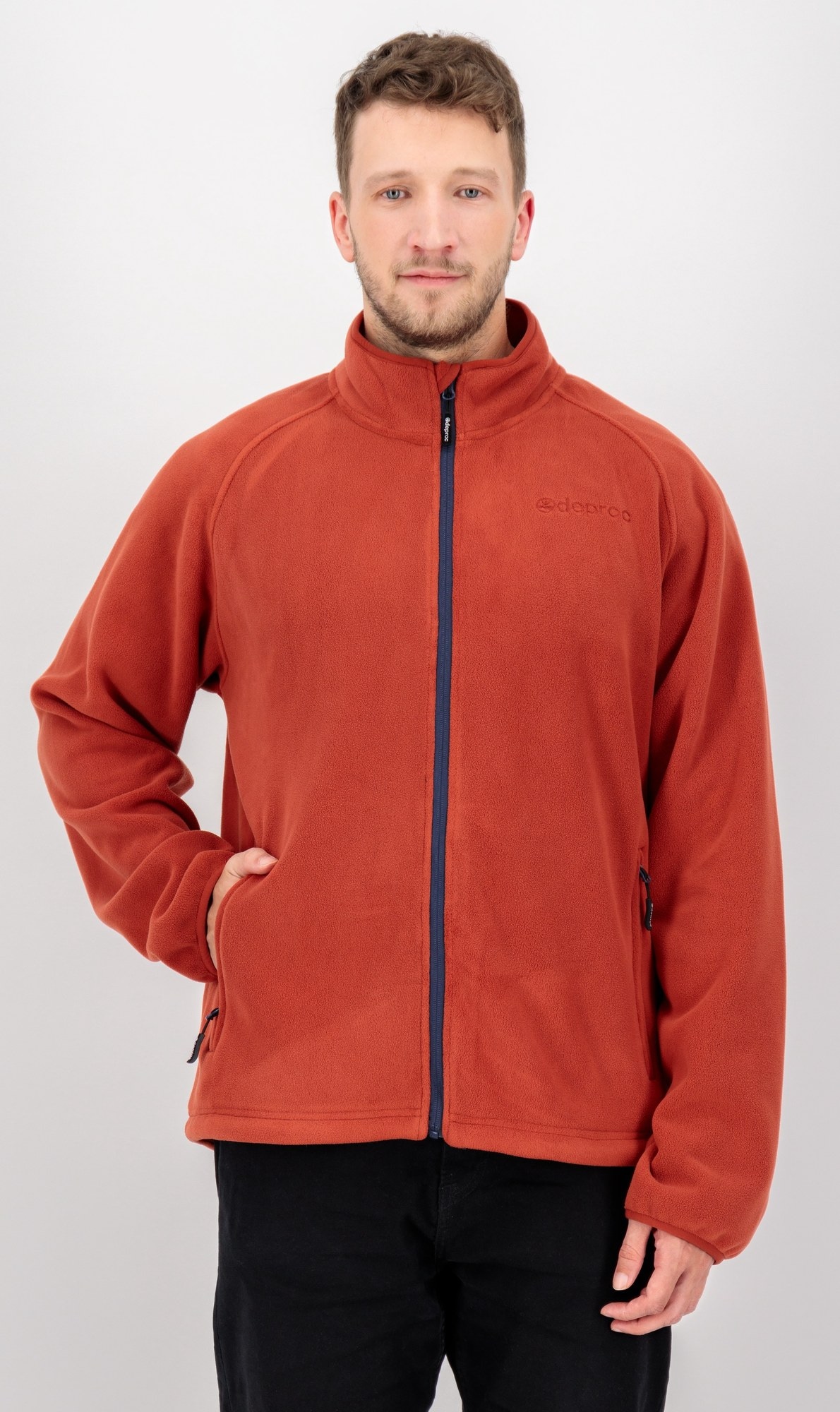 Image of DEPROC Active Strickfleecejacke "WAWA BAY Wanderfleece Herren" auch in grossen Grössen erhältlich