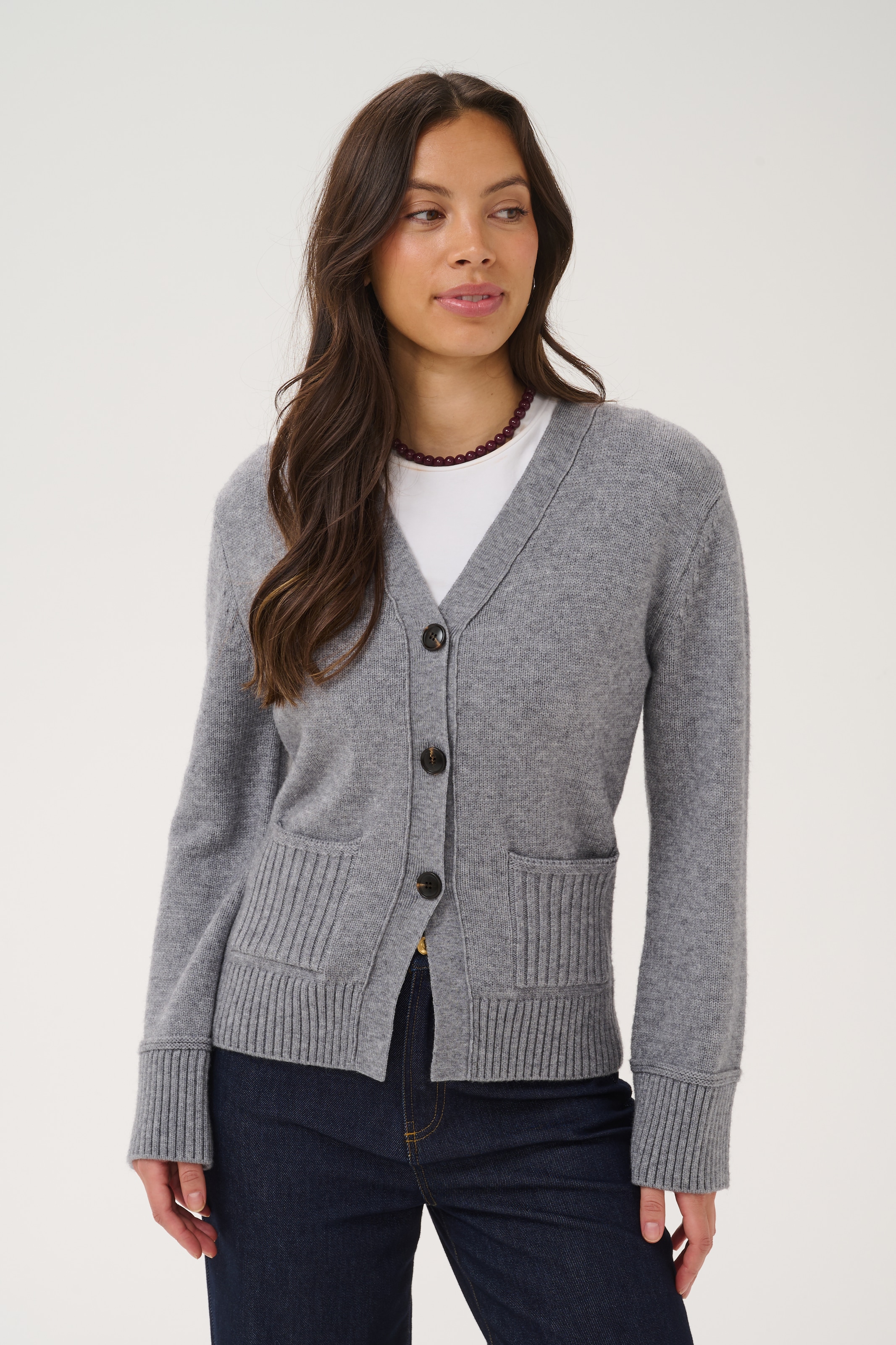 Saint Tropez Strickjacke »TheresaSZ Cardigan« Materialmix, Fitted