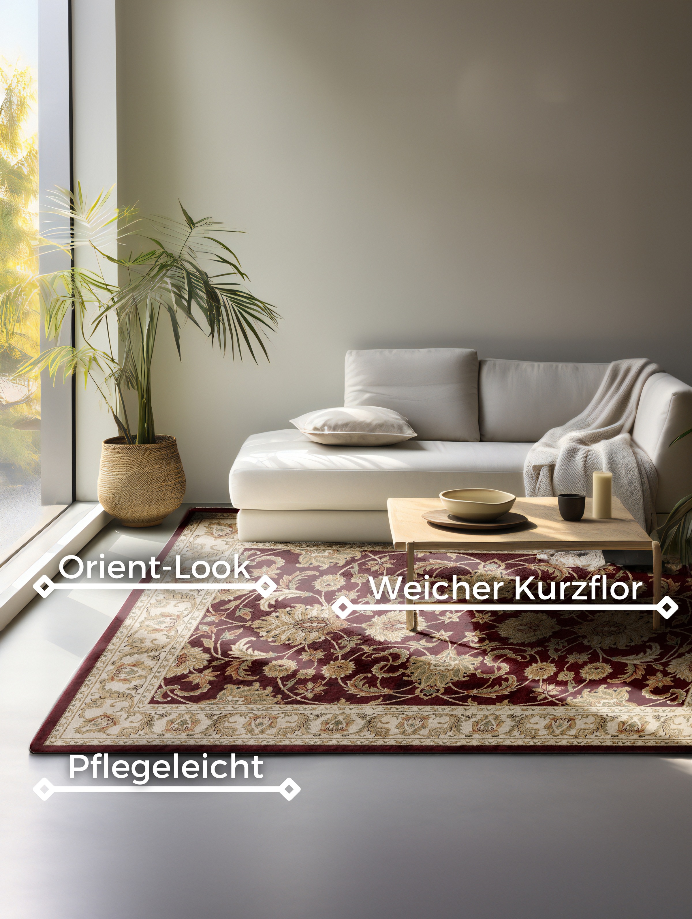 HANSE Home Teppich »Harirud«, rechteckig, 8 mm Höhe, Orient Optik, strapazierfähig, pflegeleicht, robust