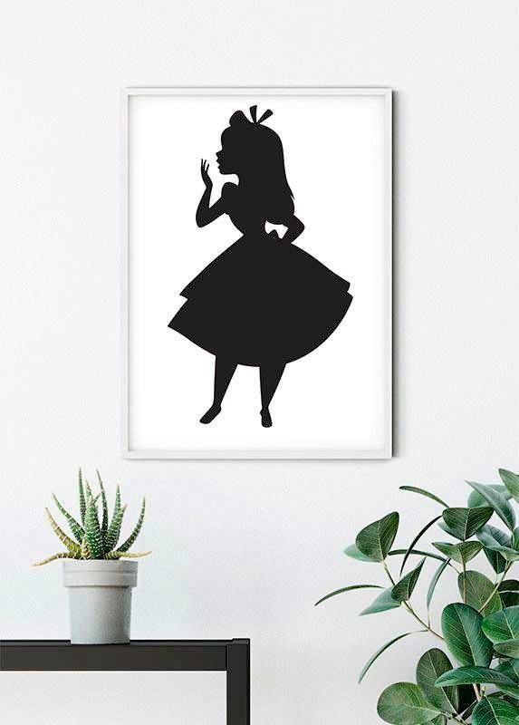 Komar Image »Alice Silhouette« 1 cuis tlg. Wandbild zur Dekoration im Kinderzimmer - ohne Rahmen