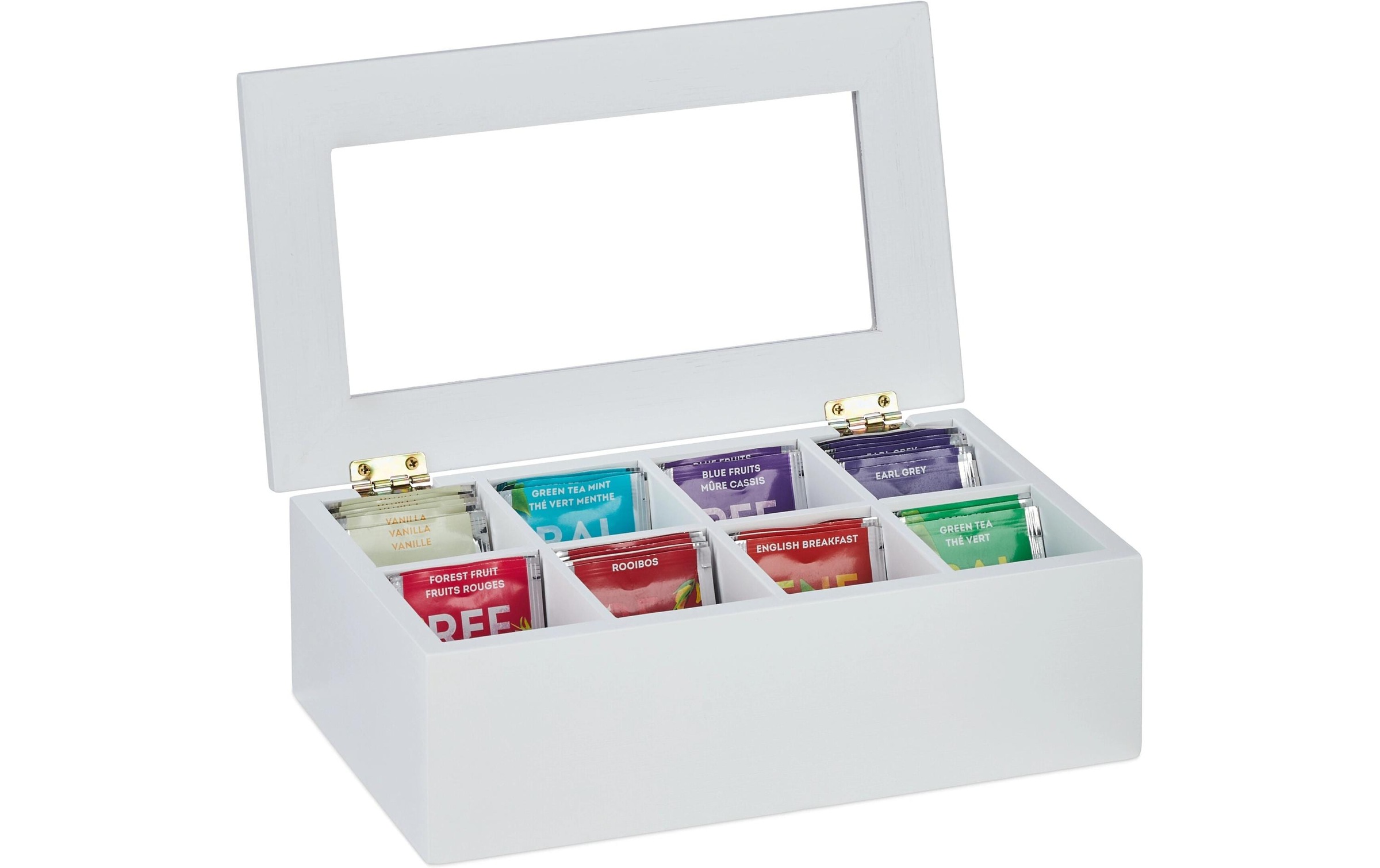 relaxdays Teebox »8 Fächer« 1 Stk. tlg.