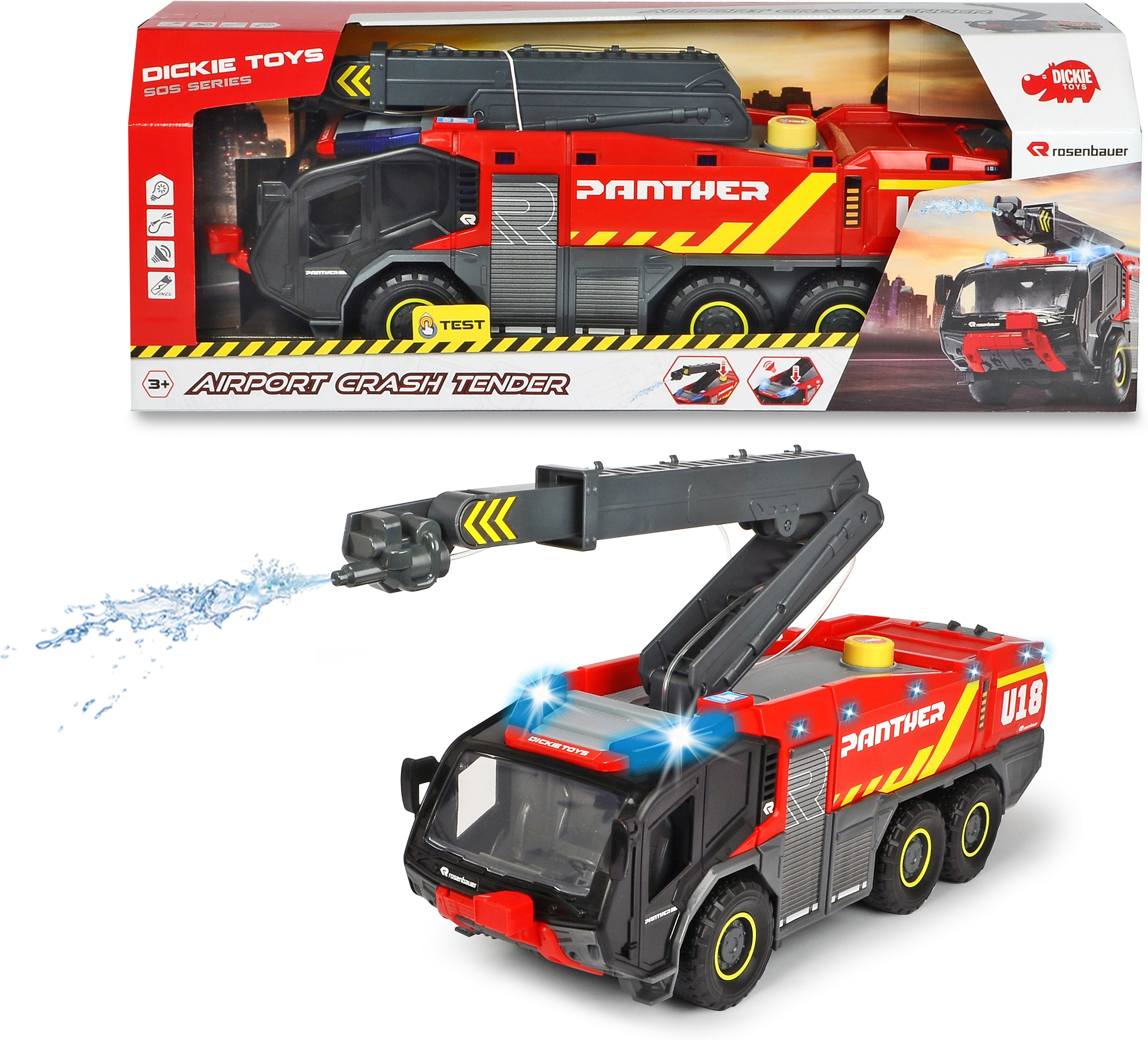Image of Dickie Toys Spielzeug-Feuerwehr »Airport Crash Tender«, mit Licht und Sound bei Ackermann Versand Schweiz