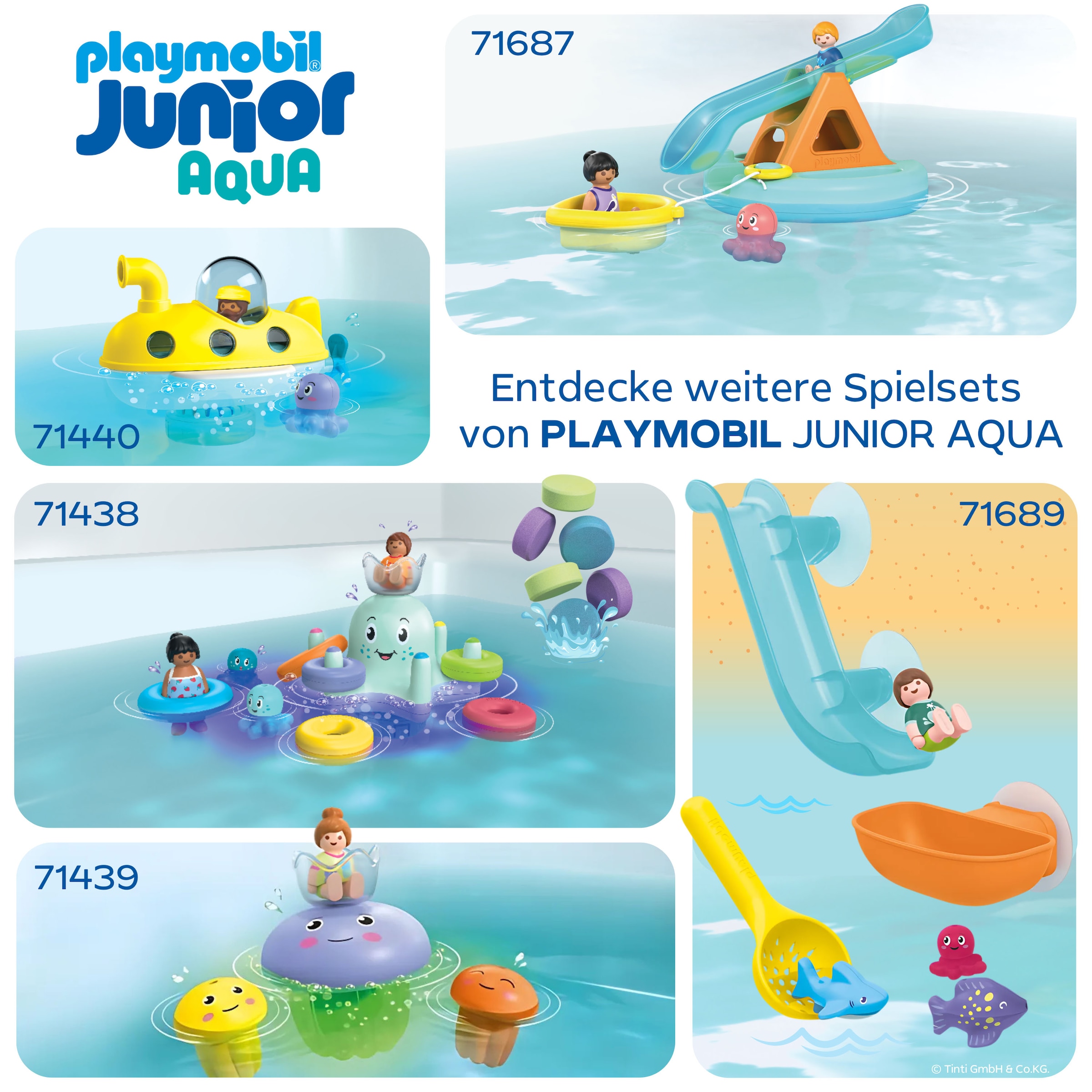 Playmobil® Konstruktions-Spielset »Badeinsel mit Wasserrutsche (71687), JUNIOR« Made in Europe