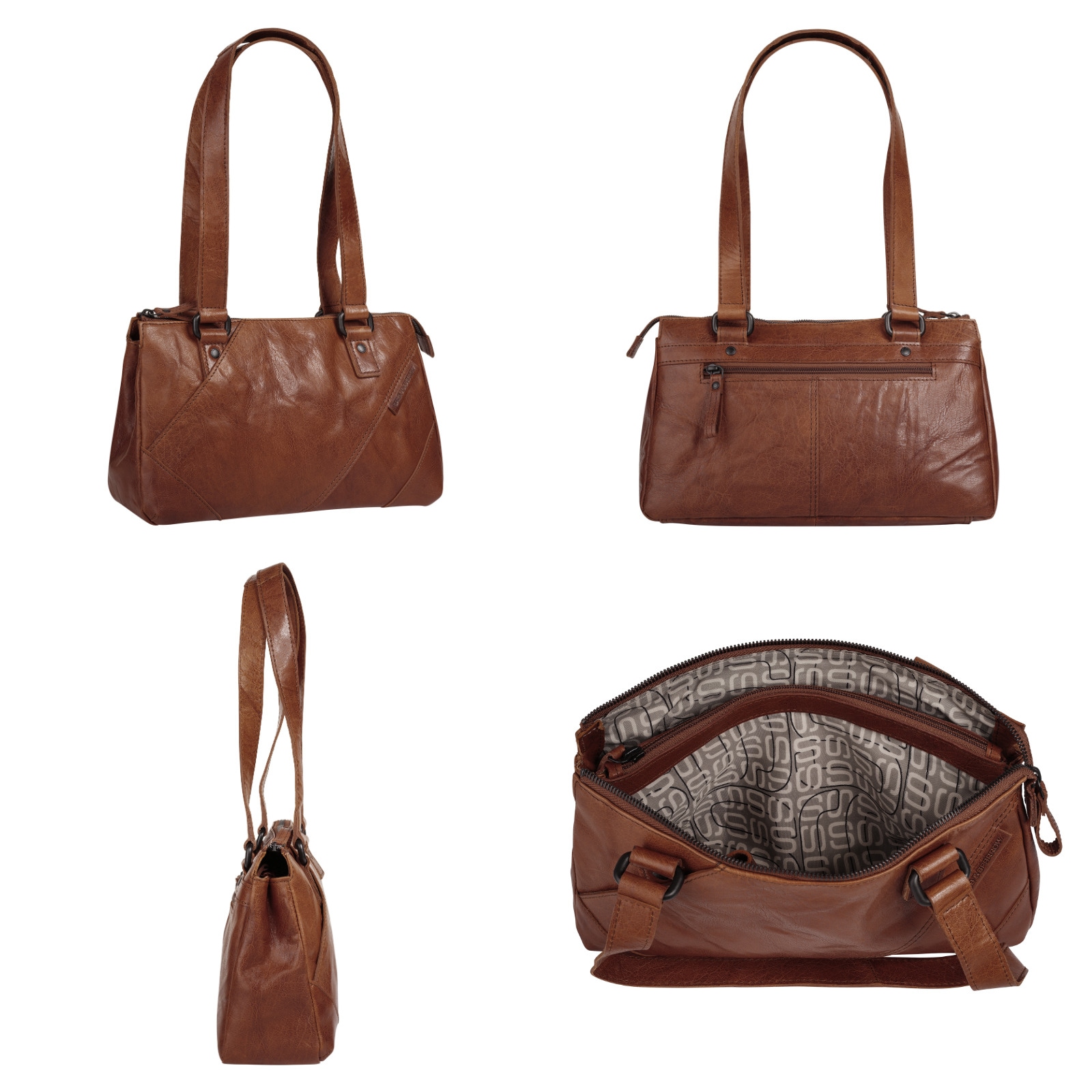 Spikes & Sparrow Henkeltasche, echt Leder