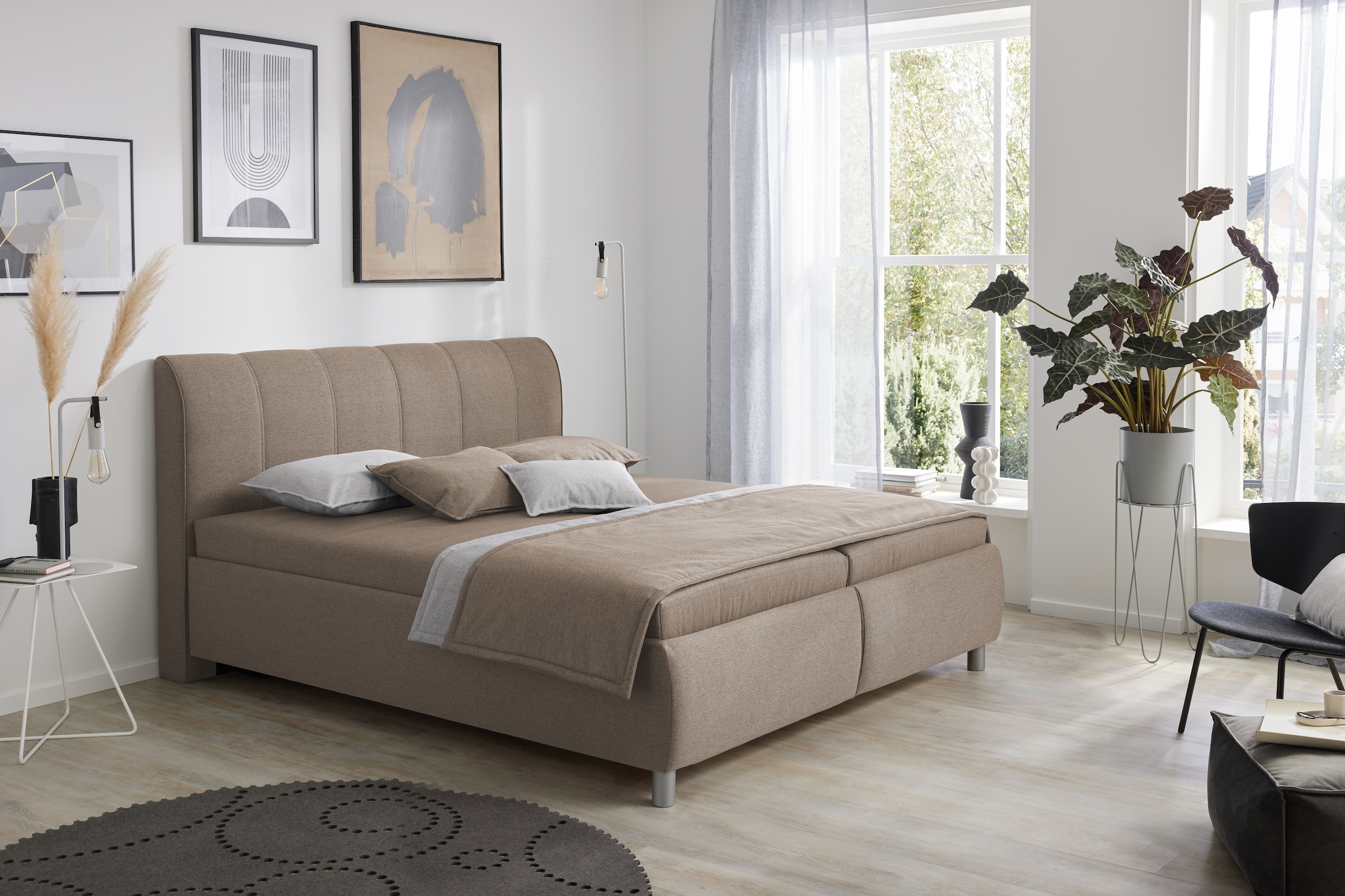 hapo Polsterbett »Clara erhältlich in den Breiten 100, 160, 180 & 200cm« in verschiedenen Matratzenqualitäten, Härtegraden und Farben verfügbar