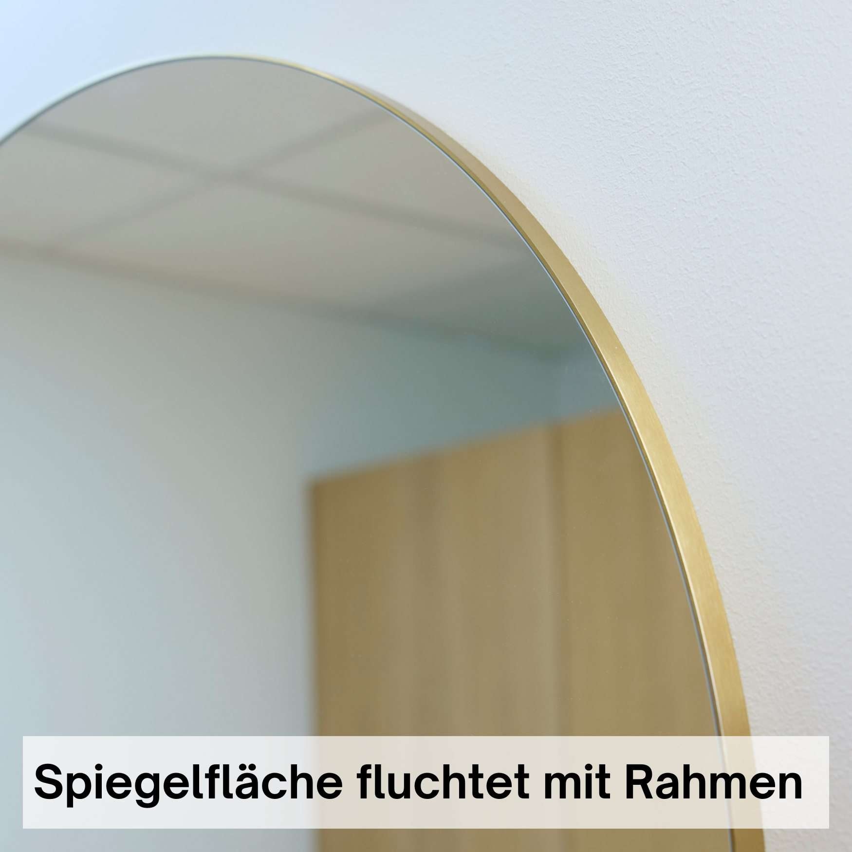 Loevschall Wandspiegel »Refine Wandspiegel rund – stilvoller Designspiegel mit edlem Rahmen,«, in mehreren Grössen & Farben für Bad, Schlafzimmer & Flur
