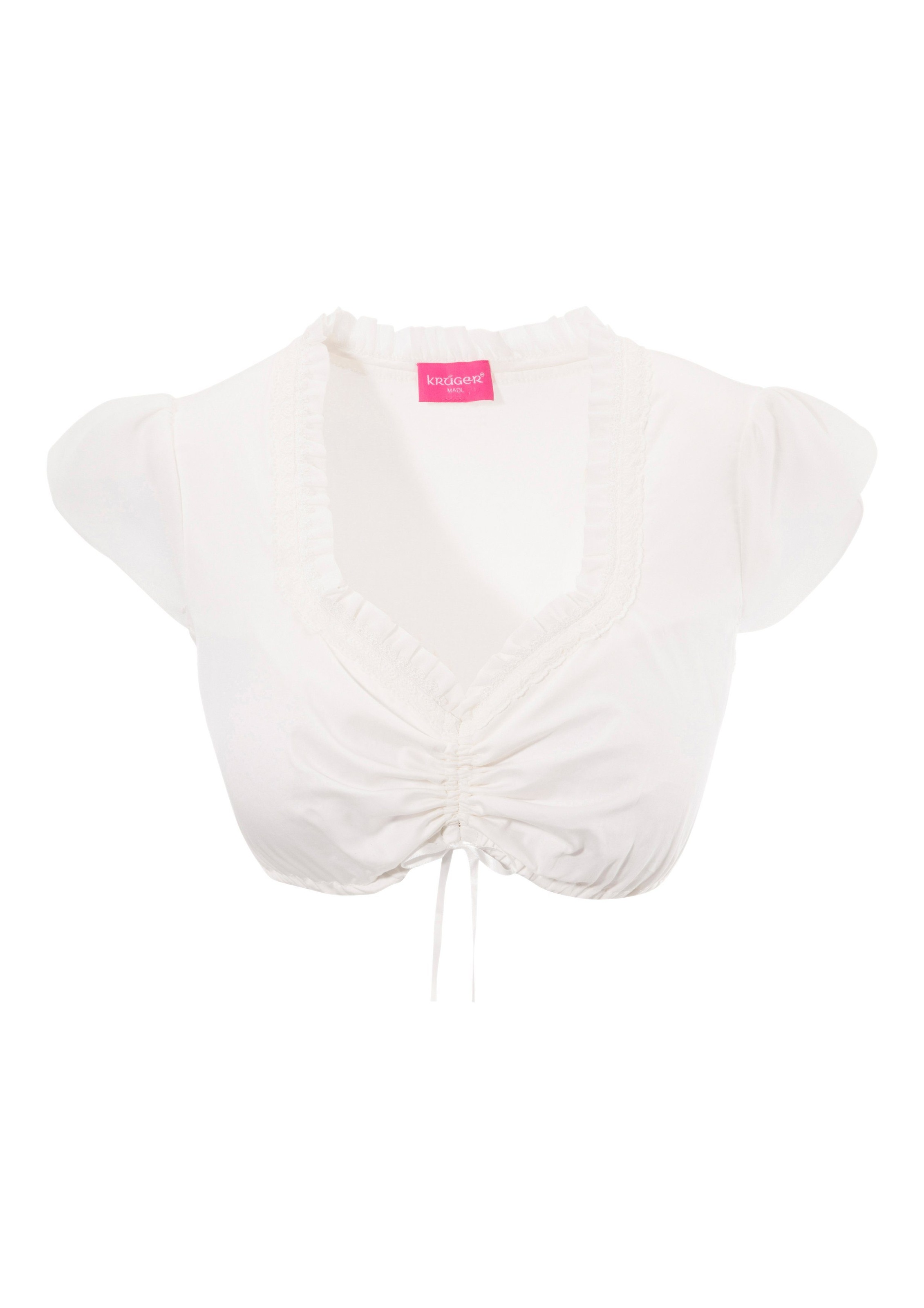 Dirndlbluse mit Bindeband vorne