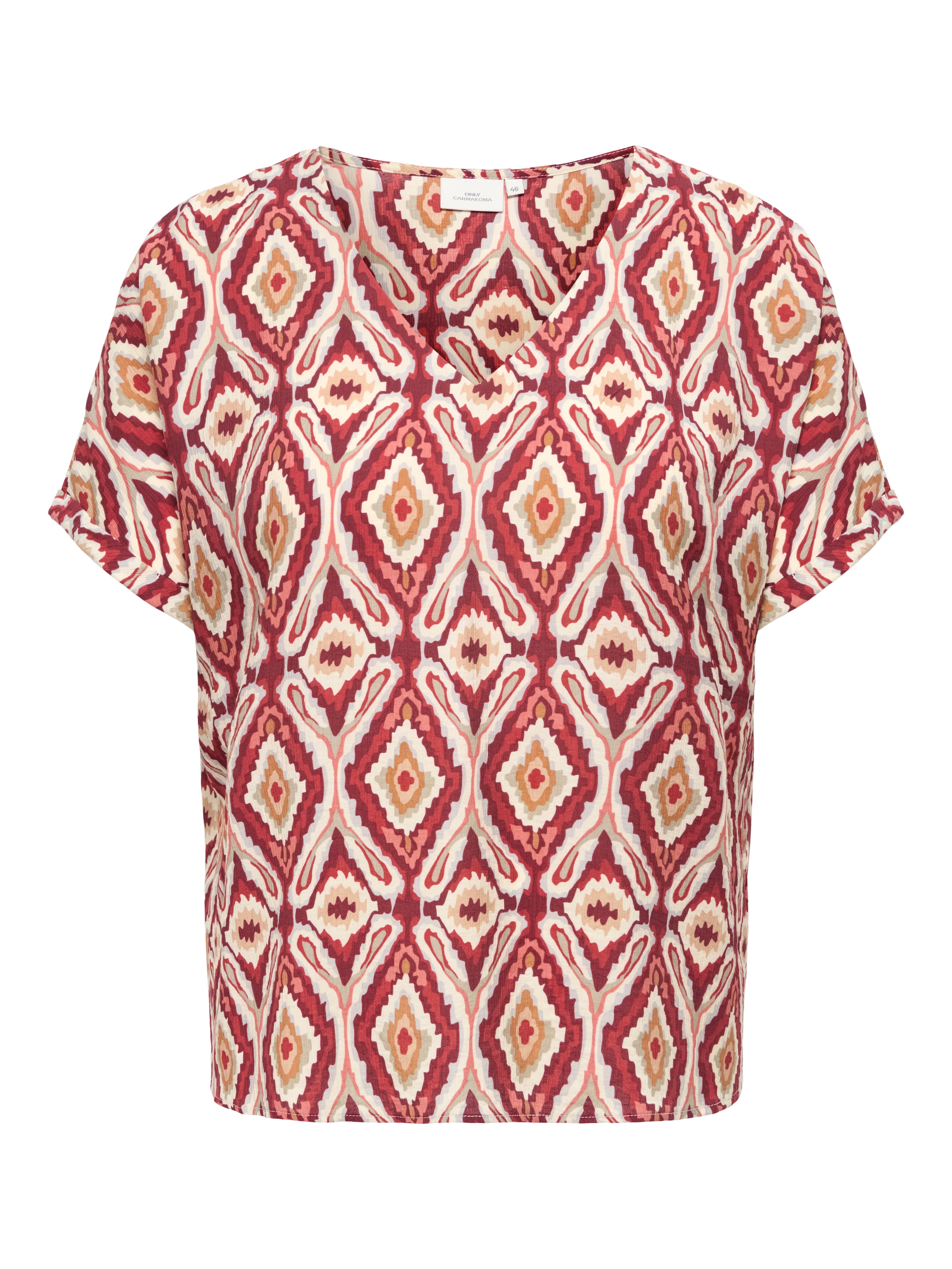 ONLY CARMAKOMA T-shirt en V »CARBELLY MIKASI SS V-NECK TOP AOP«