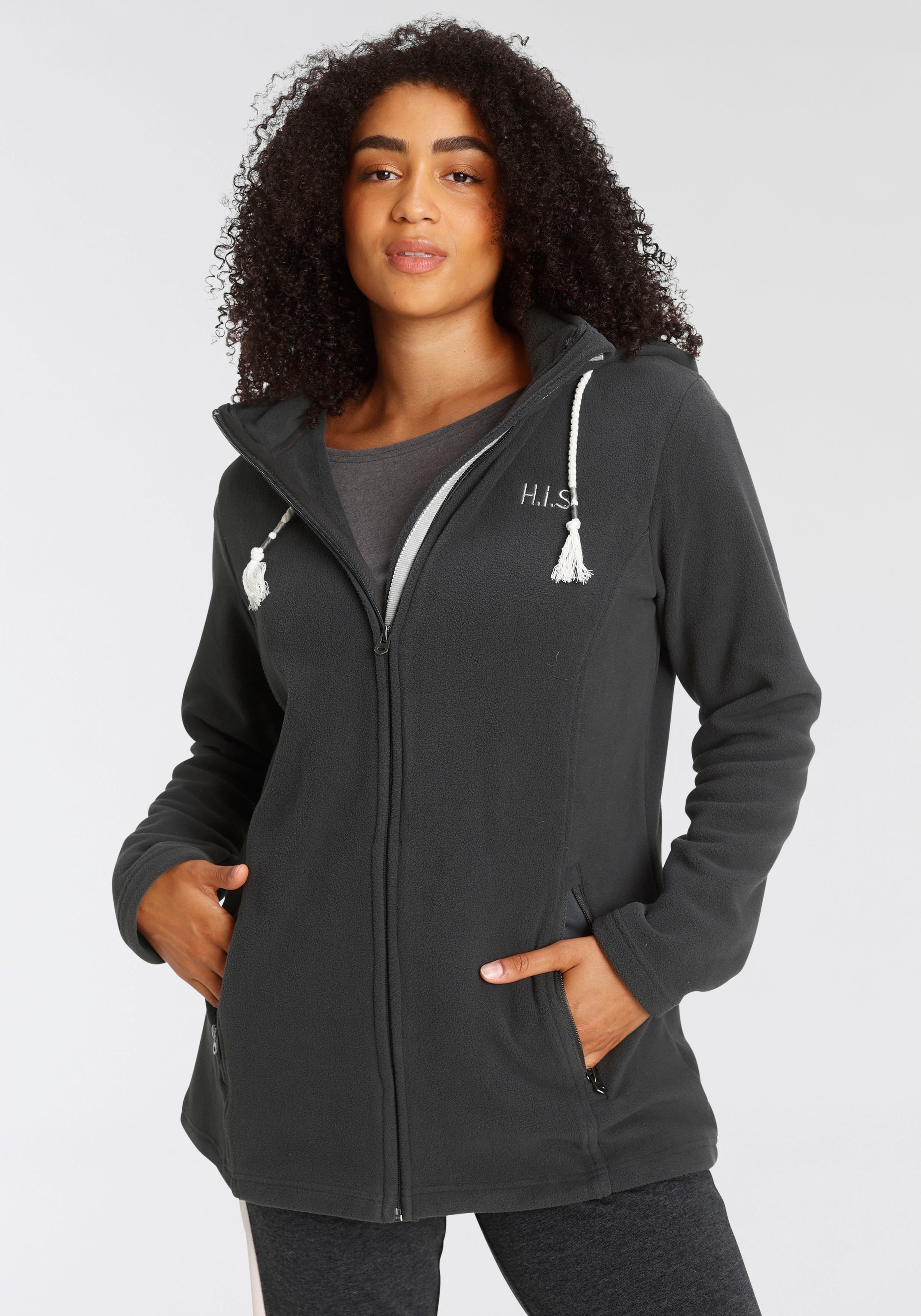 Image of H.I.S Fleecejacke »aus nachhaltig recyceltem Polyester«, in grossen Grössen bei Ackermann Versand Schweiz