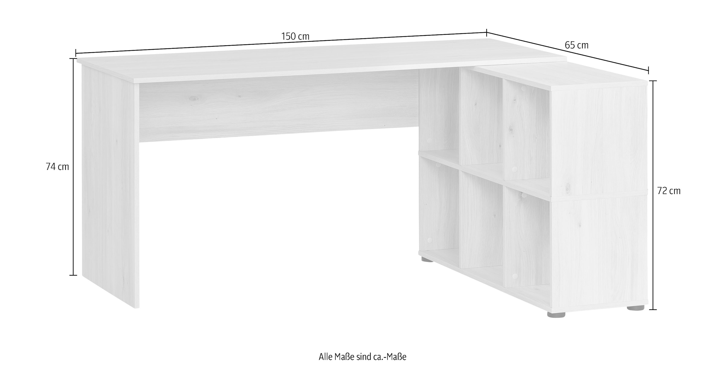 Schildmeyer Regal-Schreibtisch »Serie 400«, 150 kaufen Breite cm, Eckschreibtisch bequem