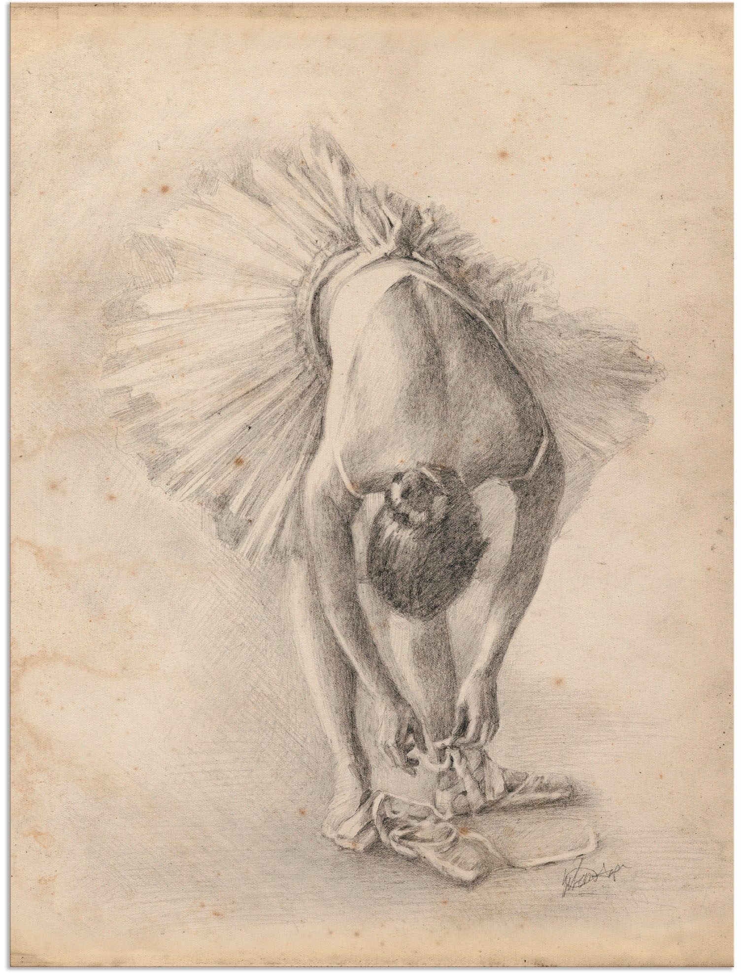 Image of Artland Wandbild »Antike Ballerina Übung I«, Sport, (1 St.), in vielen Grössen & Produktarten - Alubild / Outdoorbild für den Aussenbereich, Leinwandbild, Poster, Wandaufkleber / Wandtattoo auch für Badezimmer geeignet bei Ackermann Versand Schweiz