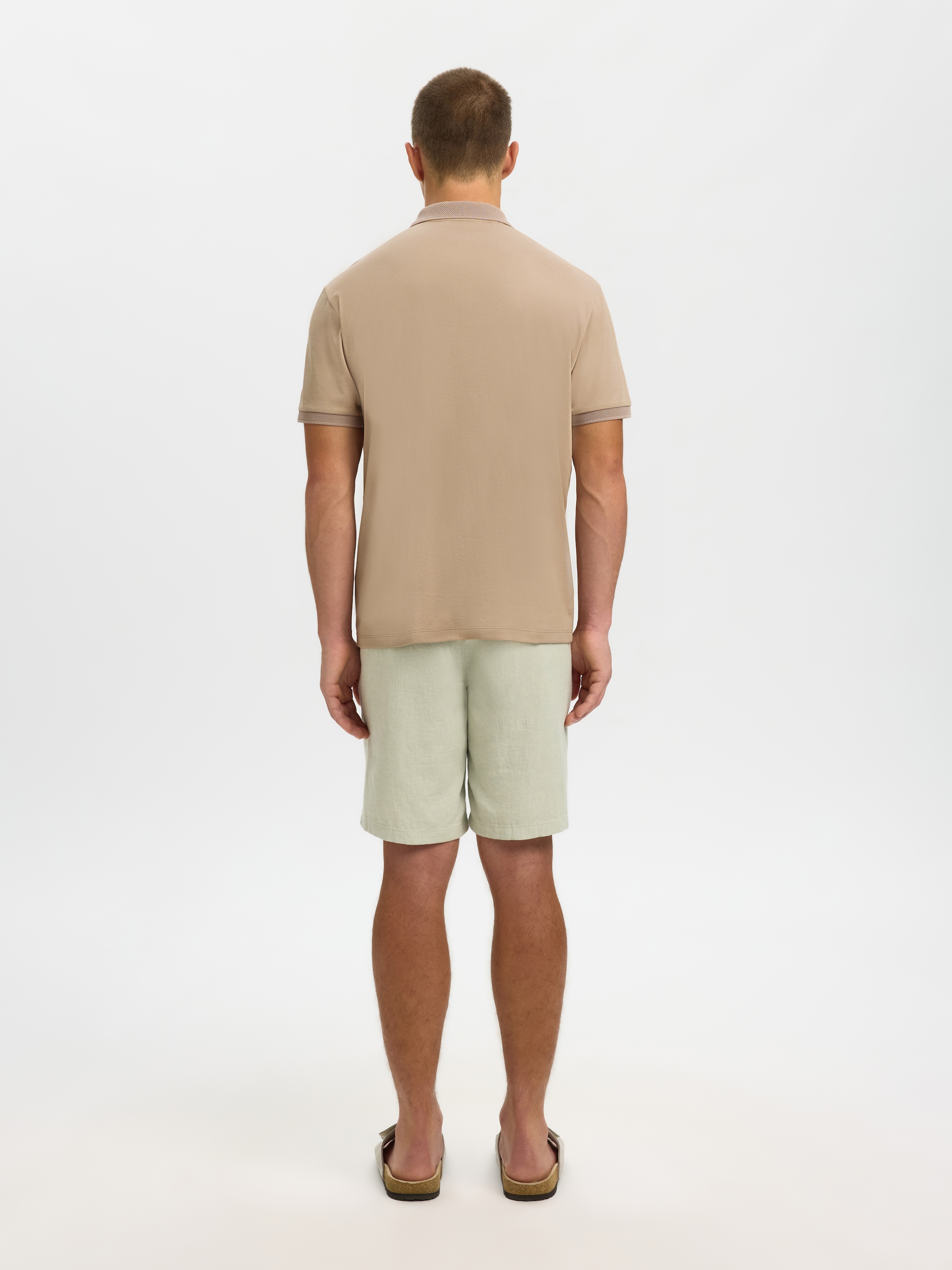 SELECTED Poloshirt »SLHFAVE ZIP SS POLO NOOS« Baumwollmischung, regular fit