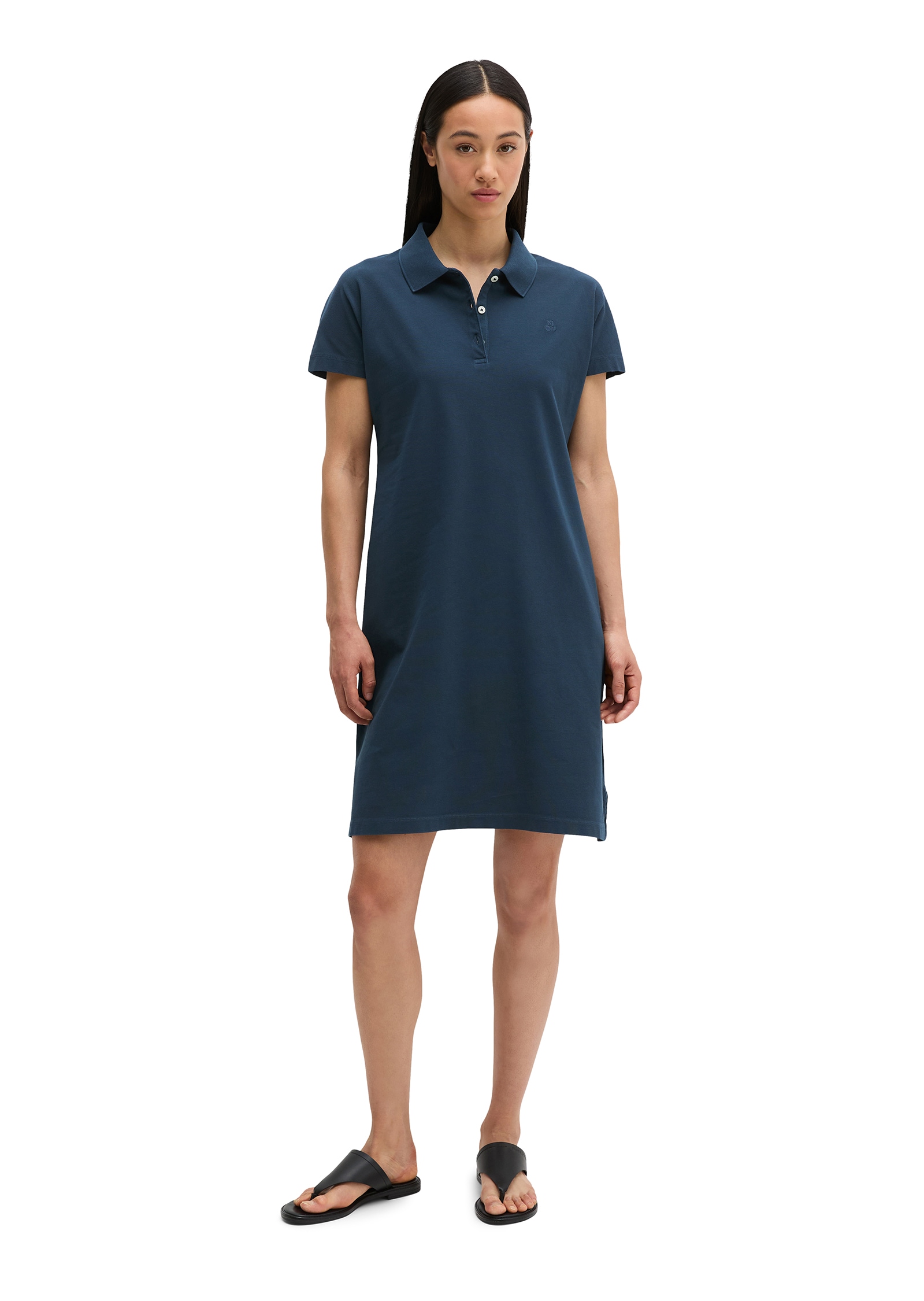 Marc O'Polo Robe polo Sans poches Regular en jersey piqué
