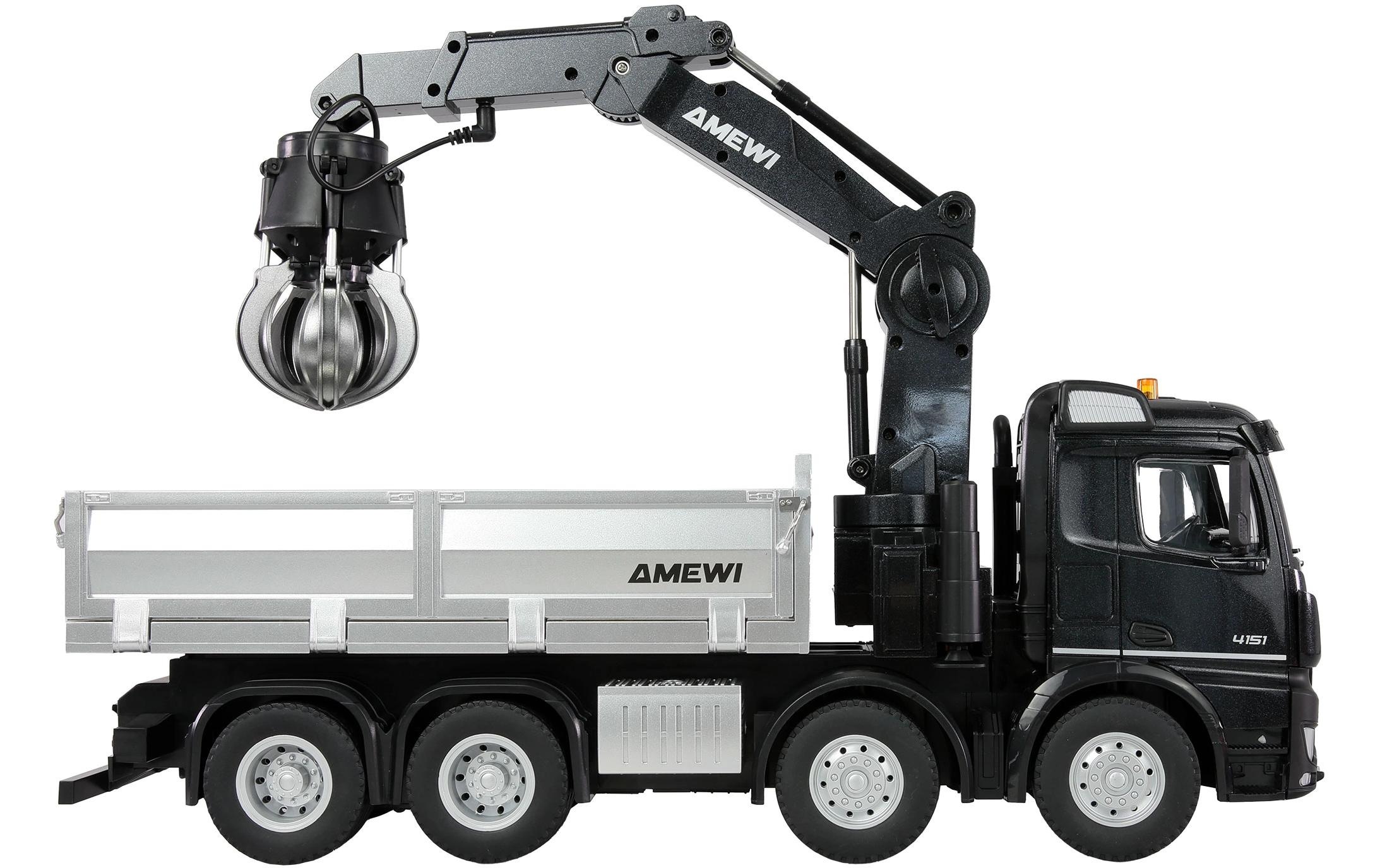 Amewi CAMION RC »Mercedes-Benz Arocs 8 x 4/4 1:18 Kran/Kipper« transmission 8x4