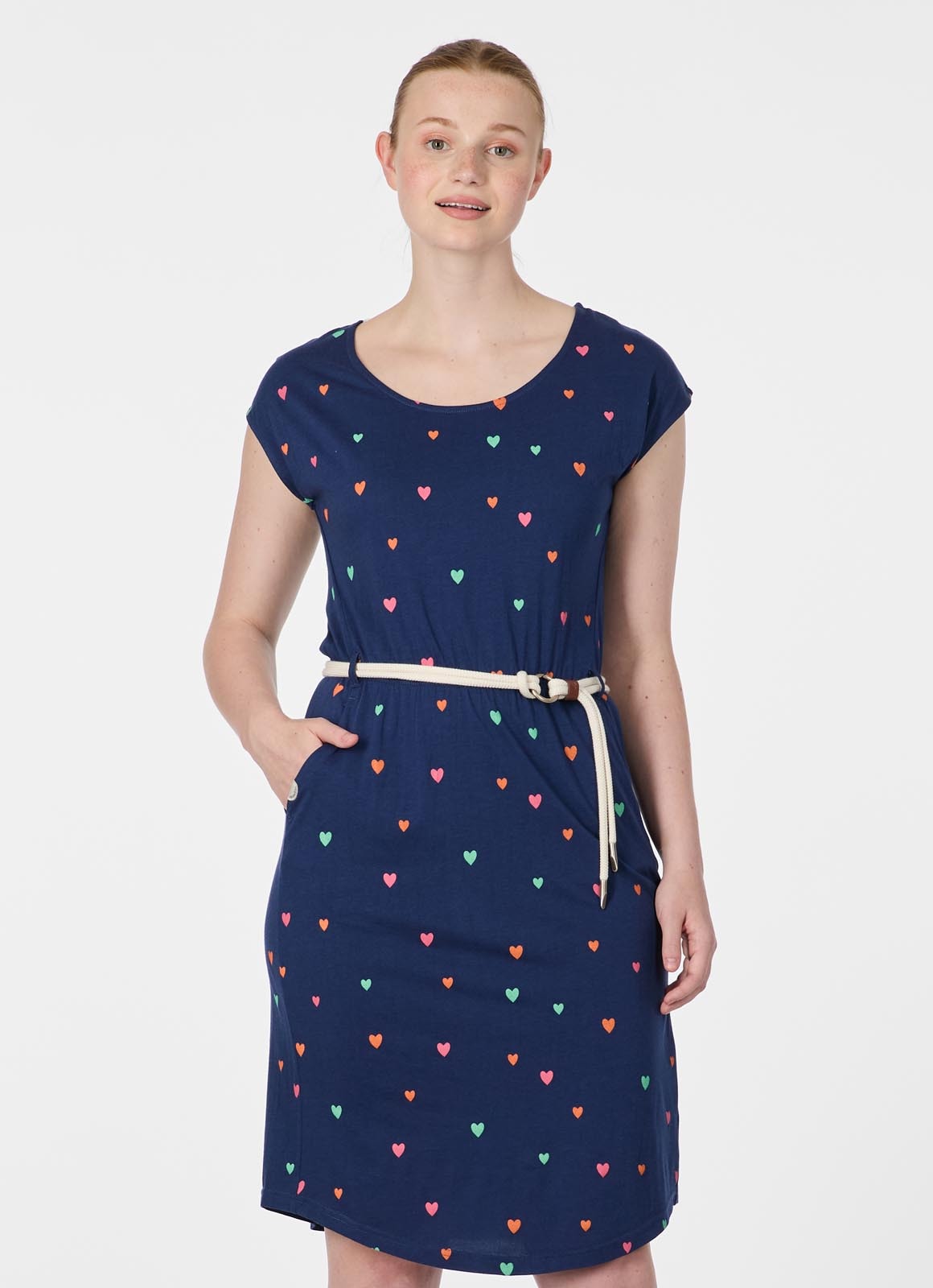 Ragwear Robe d'été »LILITHE PRINT« 2 tlg. Baumwoll-Modal-Mix mit Eingrifftaschen und Gürtel