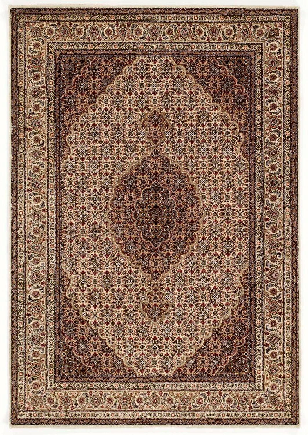 Orientteppich »Cavari Mahi«, rechteckig, hochwertig handgeknüpft, mit Fransen, Wohnzimmer