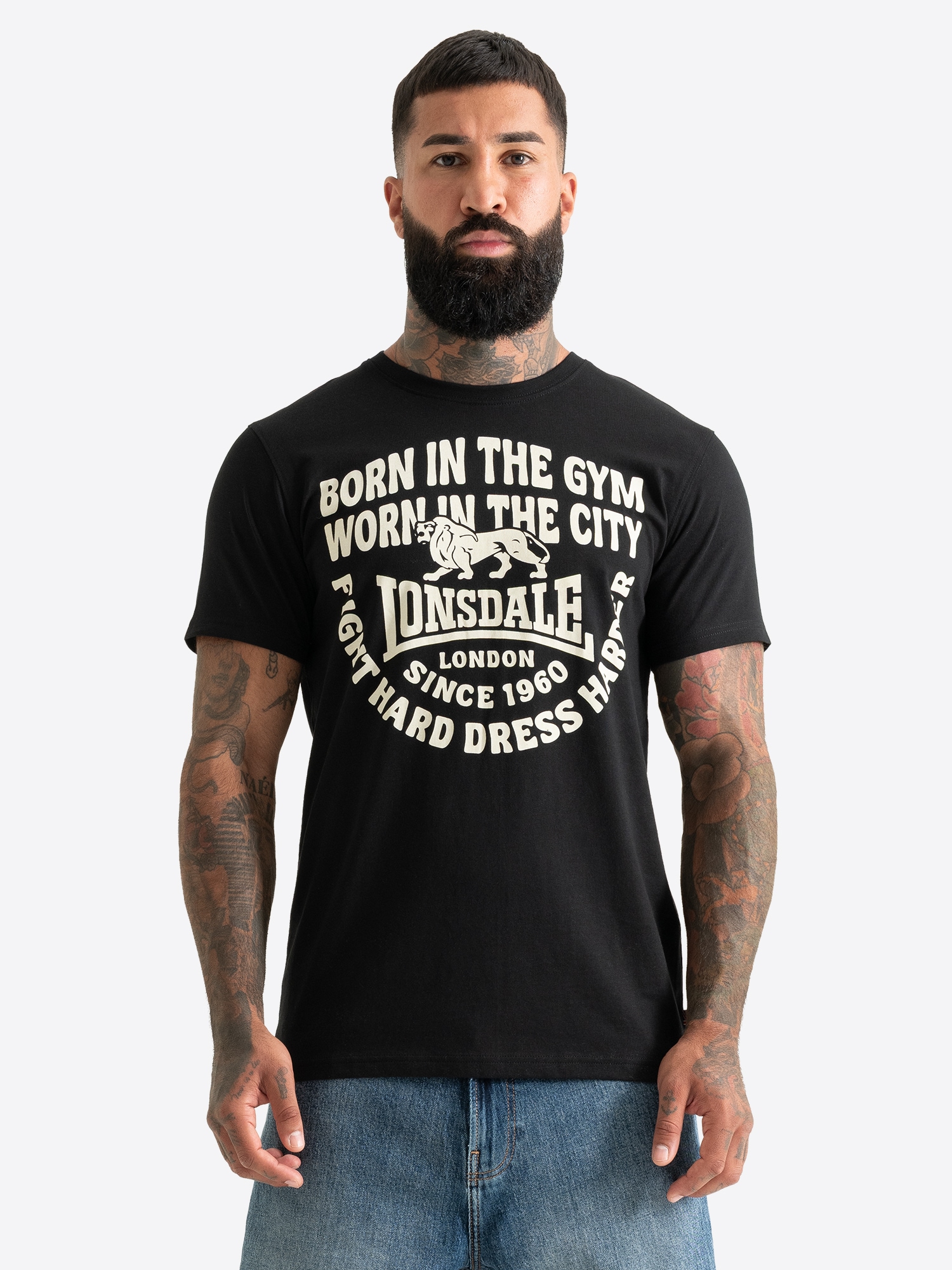 Image of Lonsdale T-Shirt "CRICKLEWOOD" mit Rundhalsausschnitt, Kurzarm-Design, normale Passform