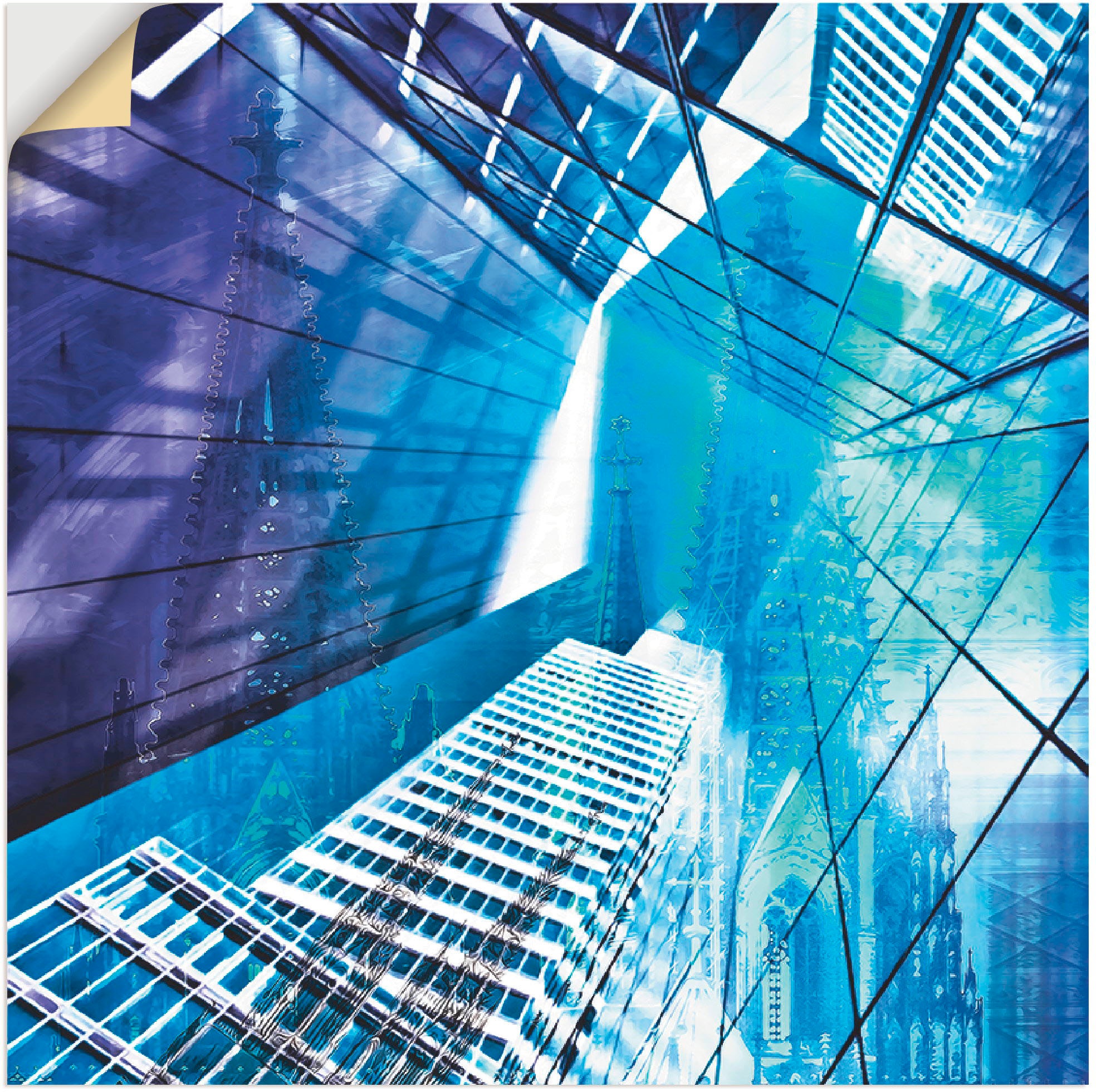 Image of Artland Wandbild »Köln Skyline Abstrakte Collage 11«, Gebäude, (1 St.), in vielen Grössen & Produktarten -Leinwandbild, Poster, Wandaufkleber / Wandtattoo auch für Badezimmer geeignet bei Ackermann Versand Schweiz