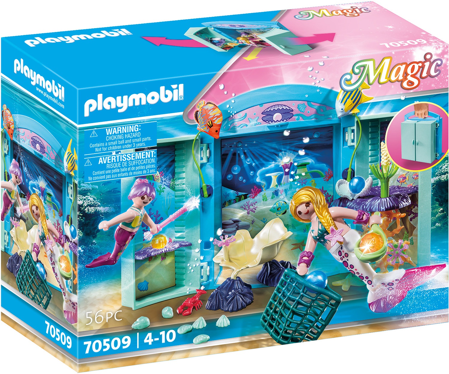 Image of Playmobil® Konstruktions-Spielset »Spielbox Meerjungfrauen (70509), Magic«, (56 St.) bei Ackermann Versand Schweiz