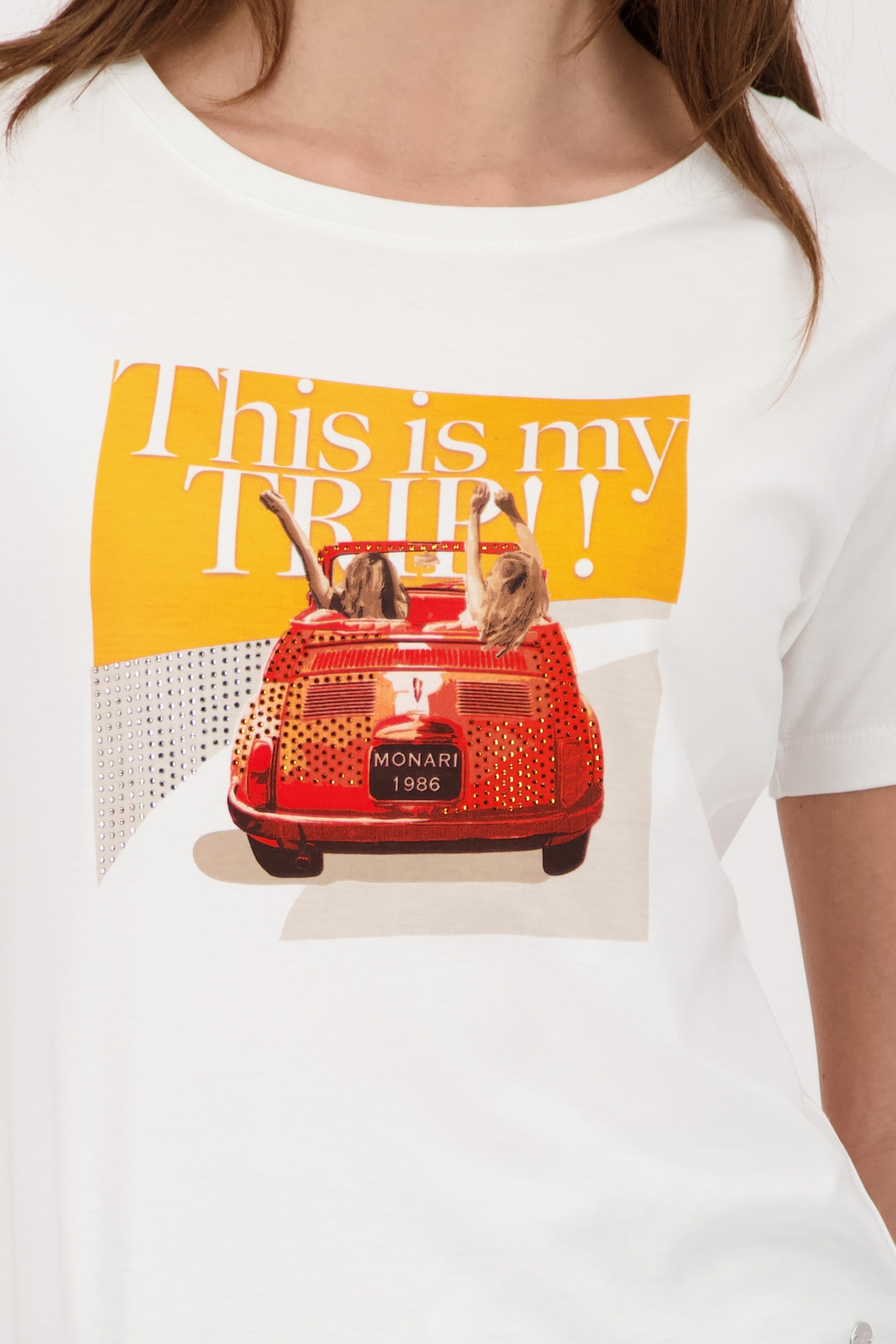 Monari T-shirt »Auto« Regular fit mit Cabrio-Print